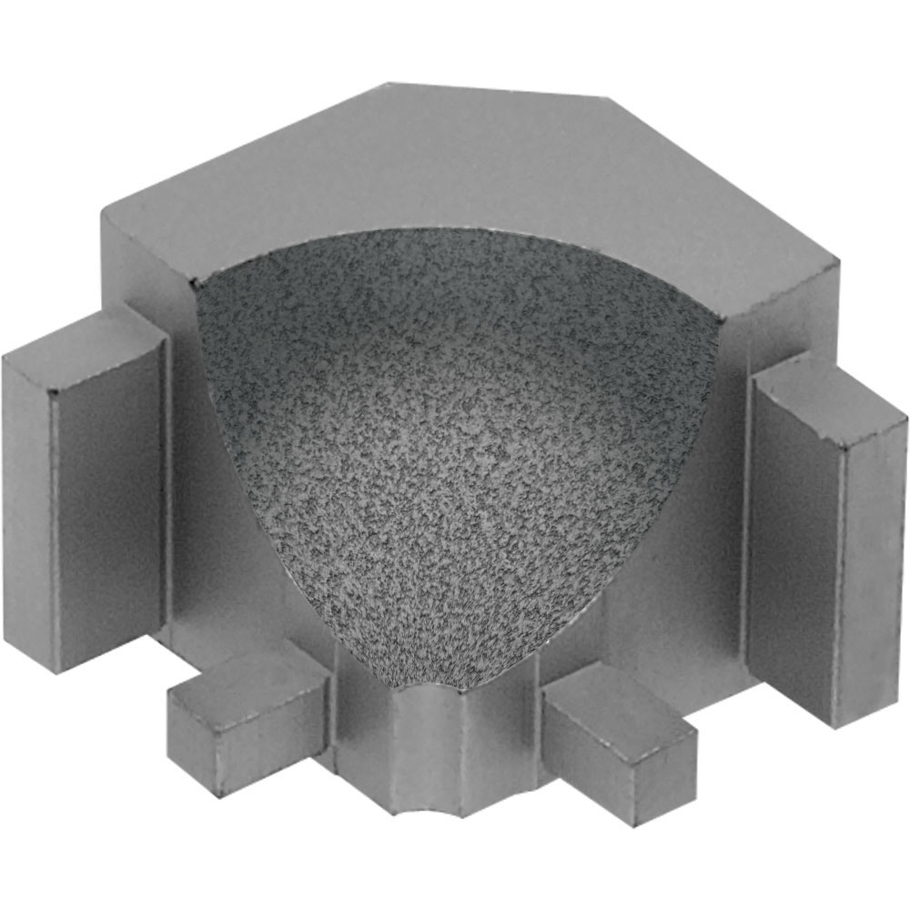 Schluter Systems I90/AHK1S/TSG Dilex-AHK 0.5-in W x 1-in L Pewter textured color-coated aluminum Aluminum Inside corner Tile Edge Trim