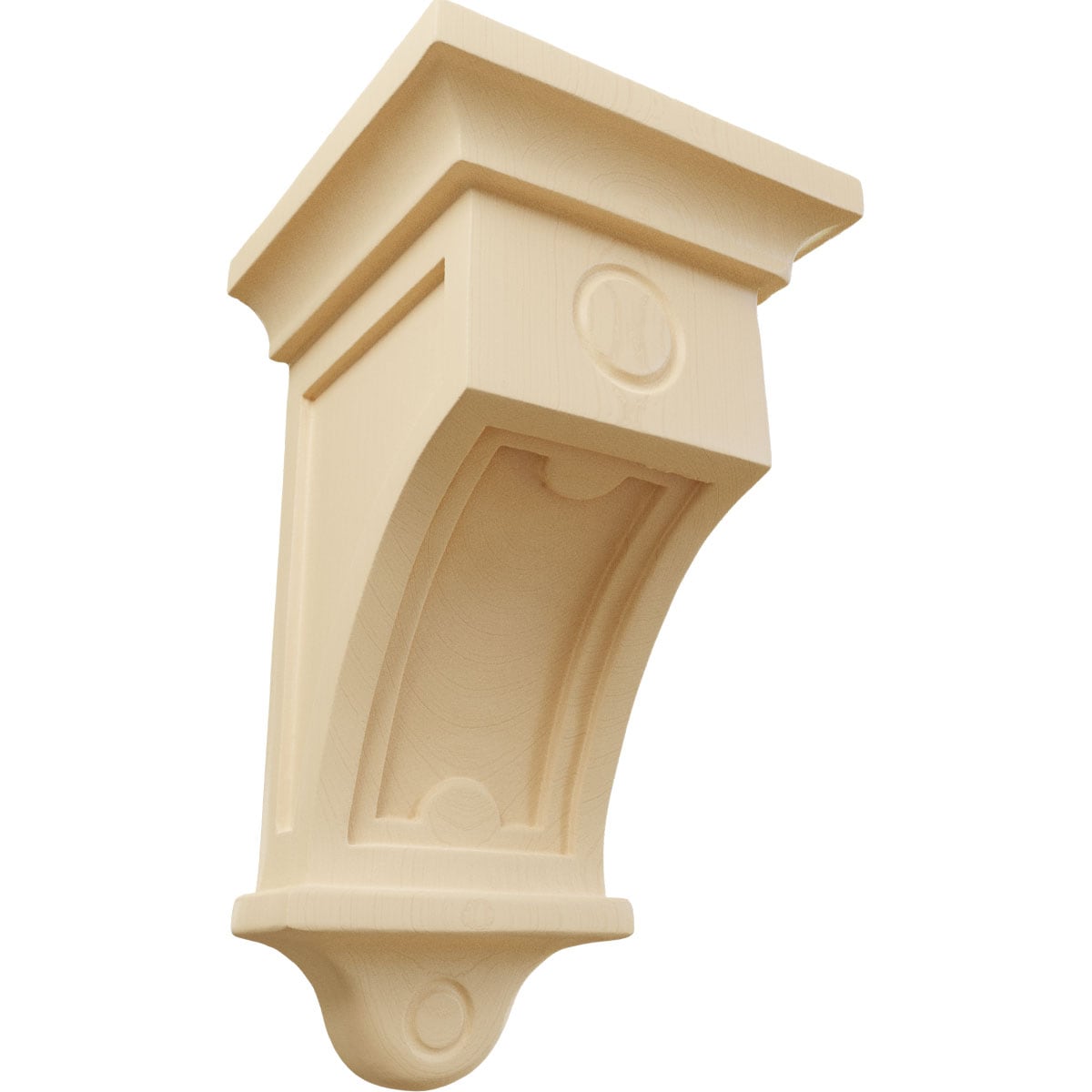 Ekena Millwork COR05X05X09ARMA 5-in x 5-in x 9-in Unfinished Maple Wood Paintable/Stainable Corbel