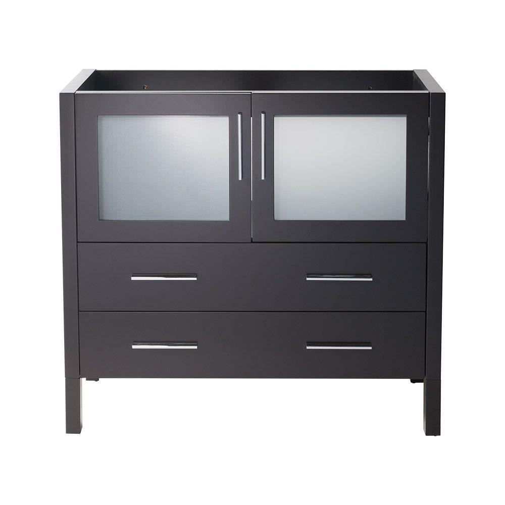 Fresca FCB6236ES Torino 36-in Espresso Bathroom Vanity Base Cabinet without Top