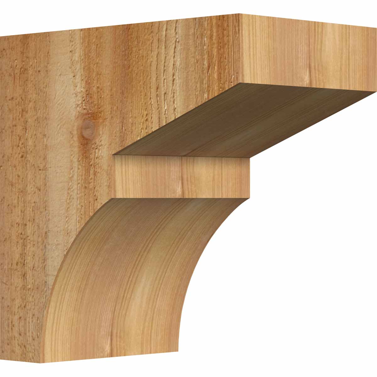 Ekena Millwork COR06X10X10MON00RWR 6-in x 10-in x 10-in Monterey Unfinished Western red cedar Wood Paintable/Stainable Corbel