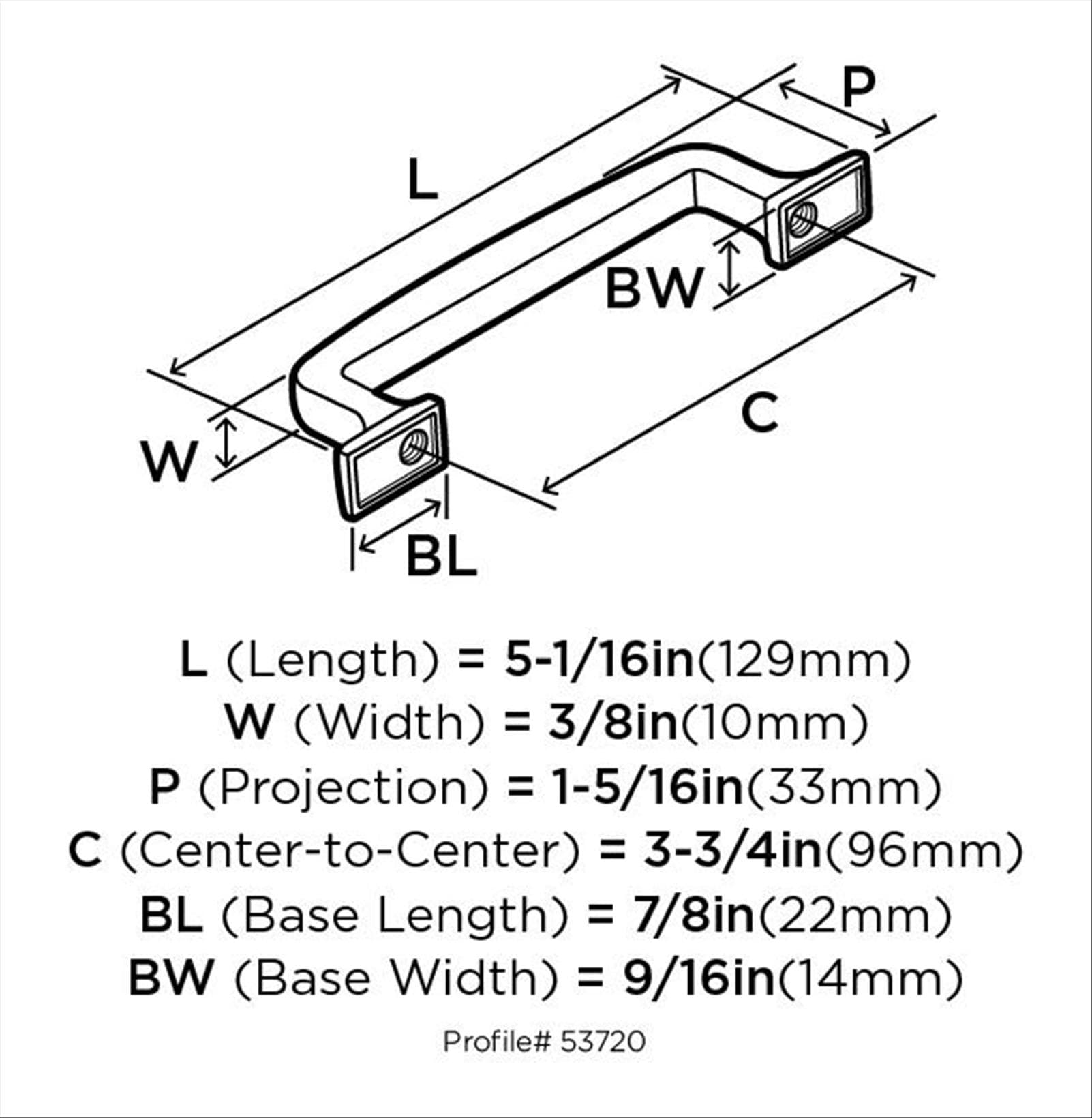 Amerock BP53720BBZ Cabinet-Pulls - View #3