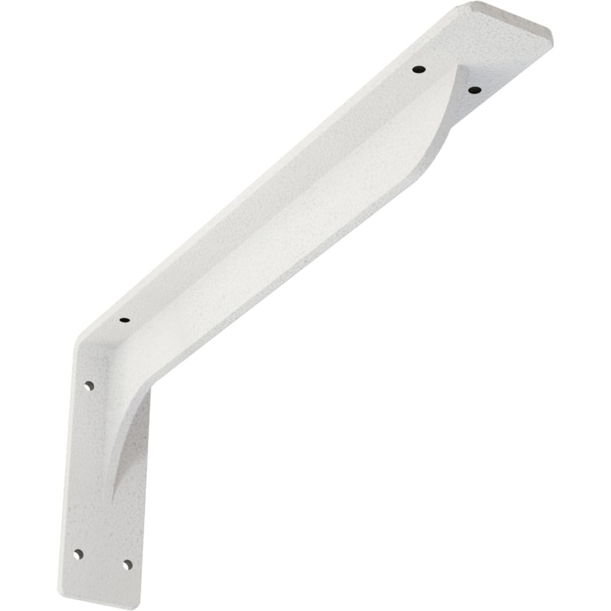 Ekena Millwork BKTM02X16X06EBHWH Embrey 16-in x 2-in x 6.5-in White Steel Mounting bracket