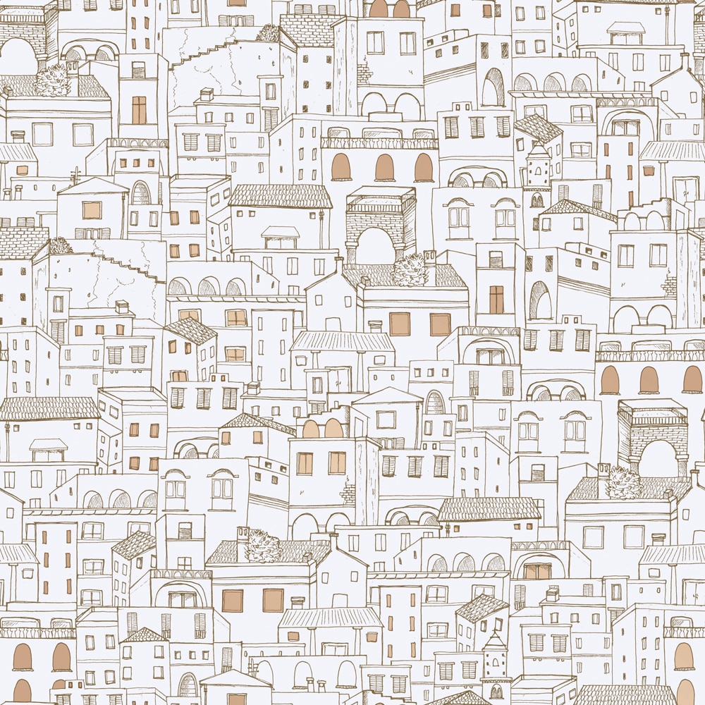 White and Gold Vinyl Peel and Stick Wallpaper Roll
