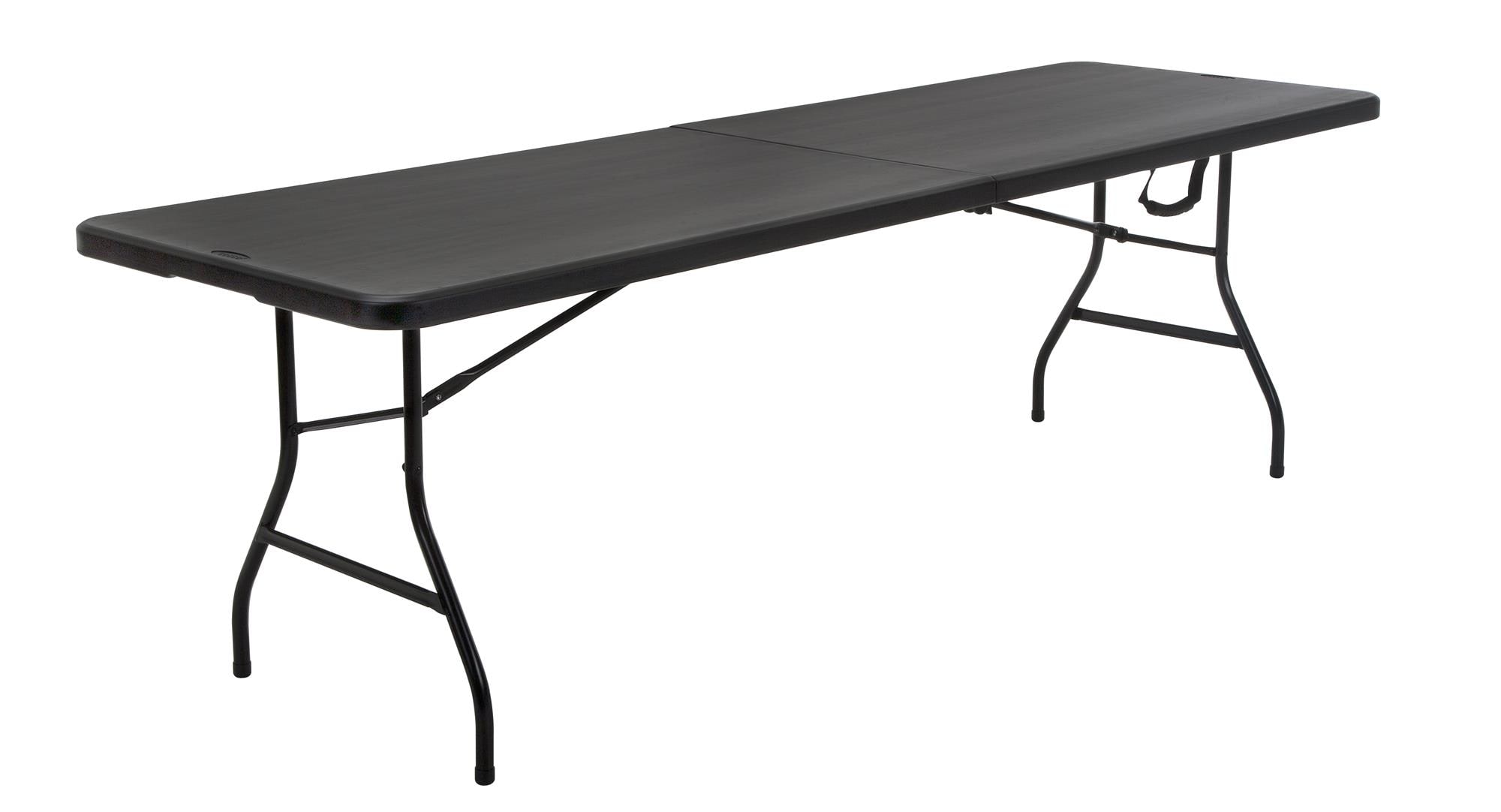 Cosco 20.20 ft x 20 ft Indoor Rectangle Resin Black Folding Banquet Table  20 Person