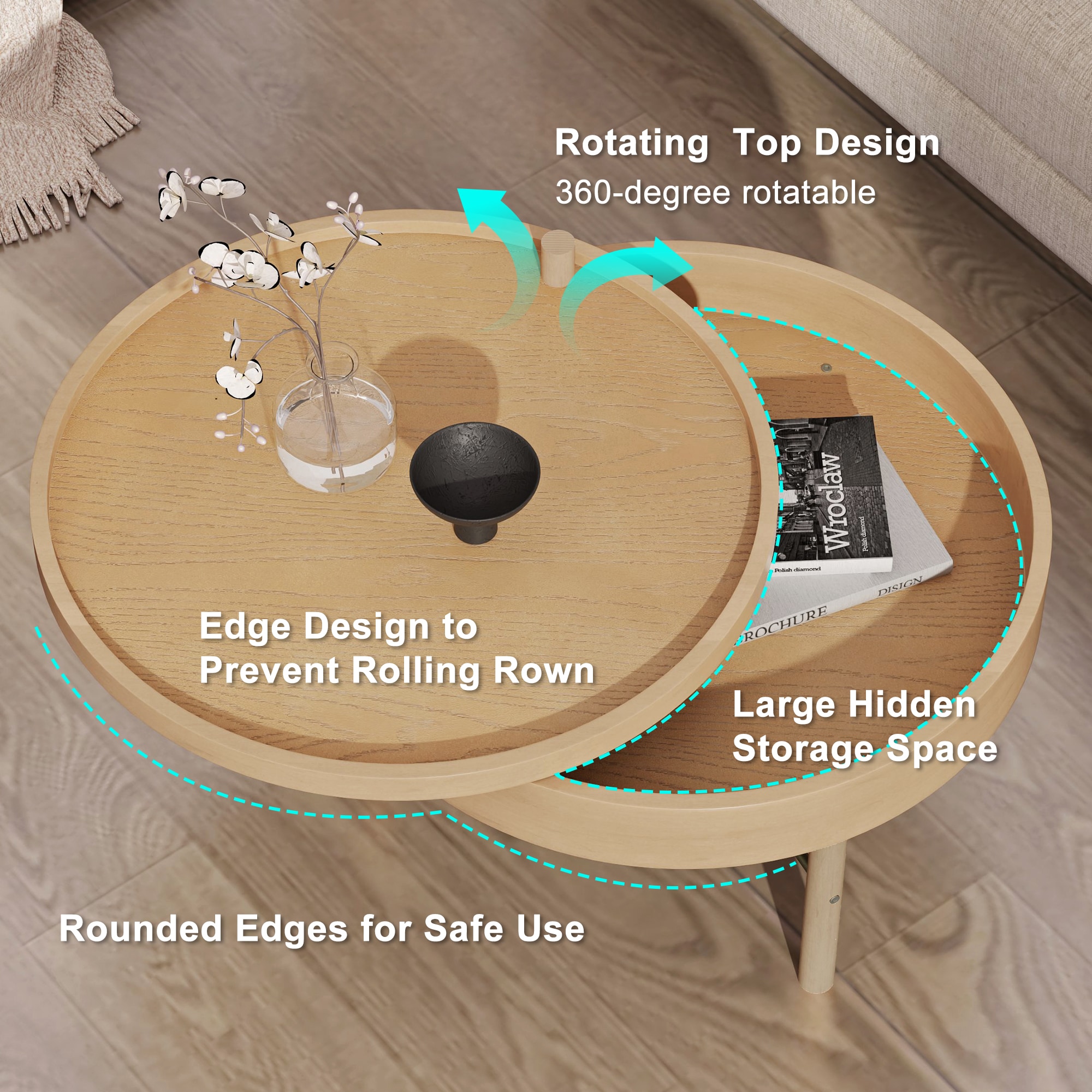 ModernLuxe L3P-N735P185132N Coffee-Tables - View #4