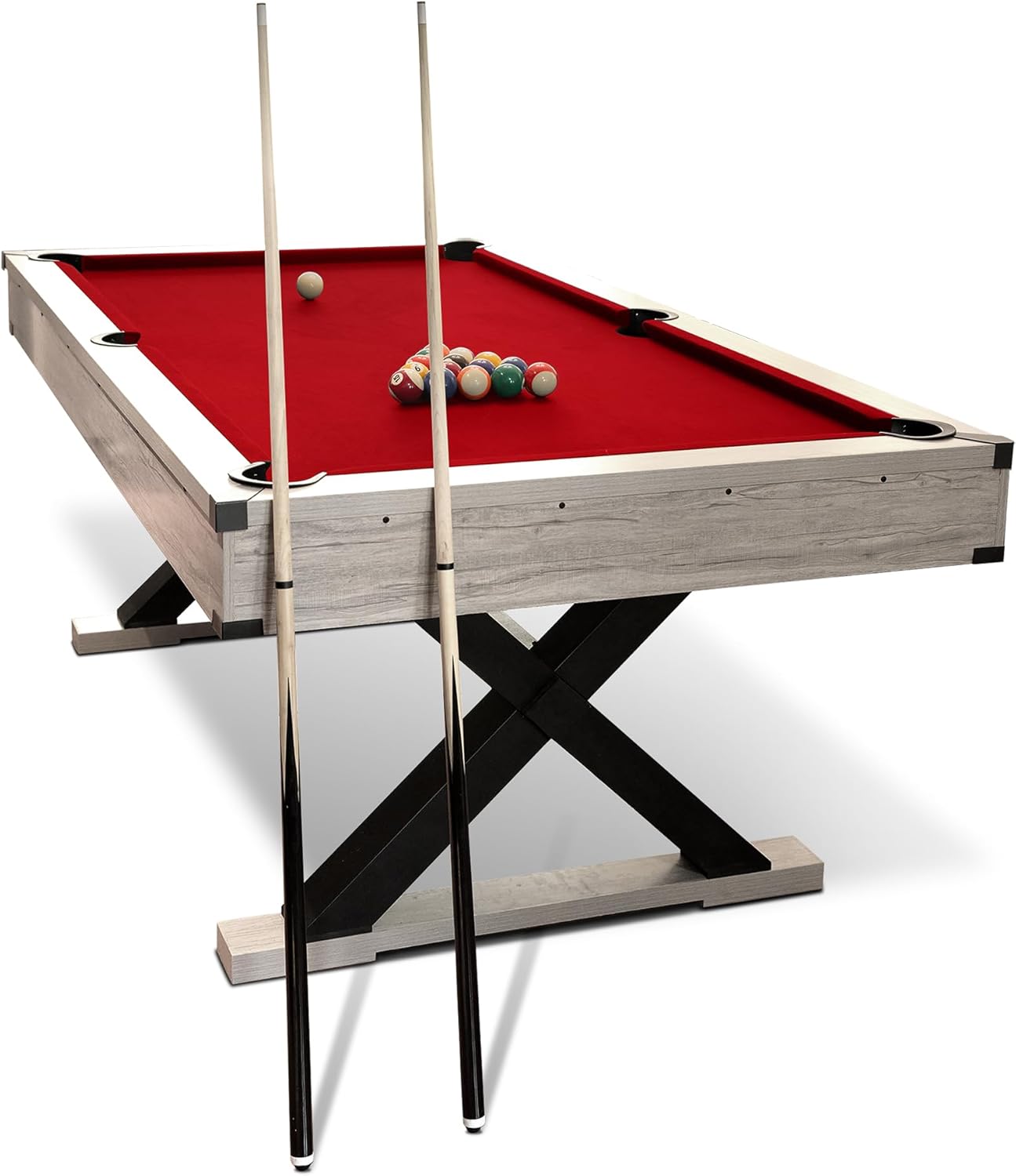 Garvee 84 Inch Pool Table- Billiard Table with 2 Cue Sticks