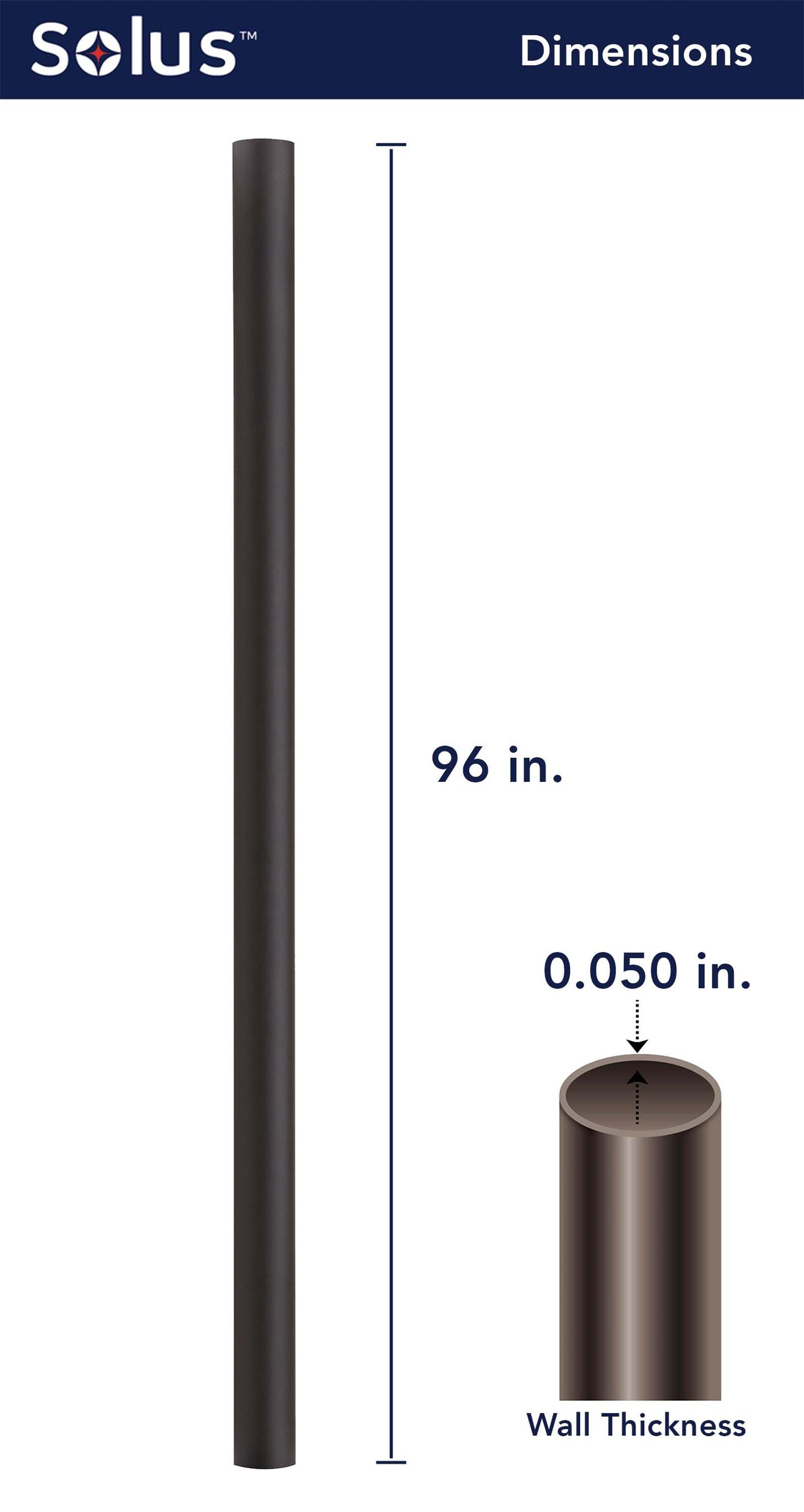 Solus Direct Burial 96-in Bronze Modern/Contemporary Outdoor Pole in ...