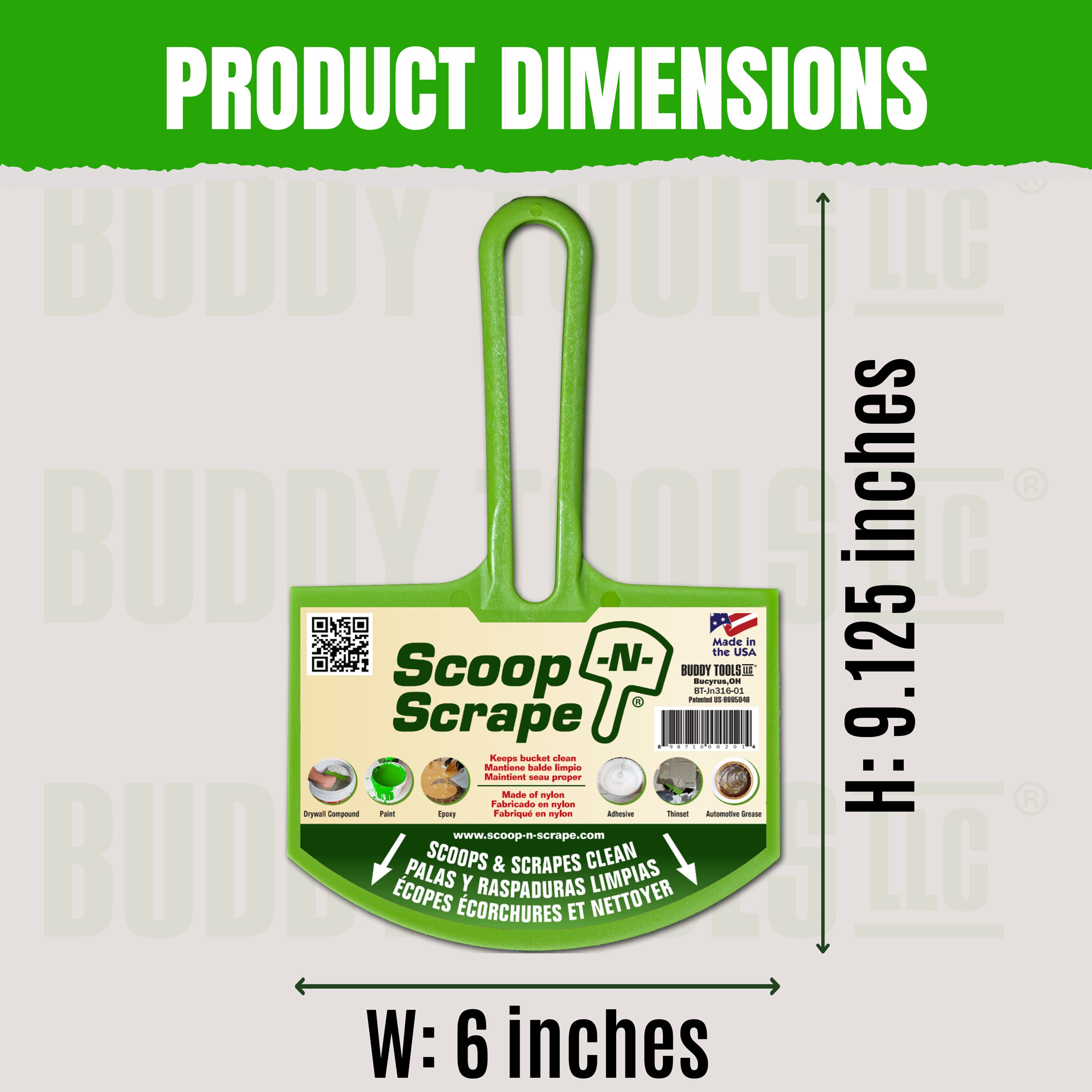 Buddy Tools Scoop-N-Scrape 1 5-Gallon Green High-density Nylon