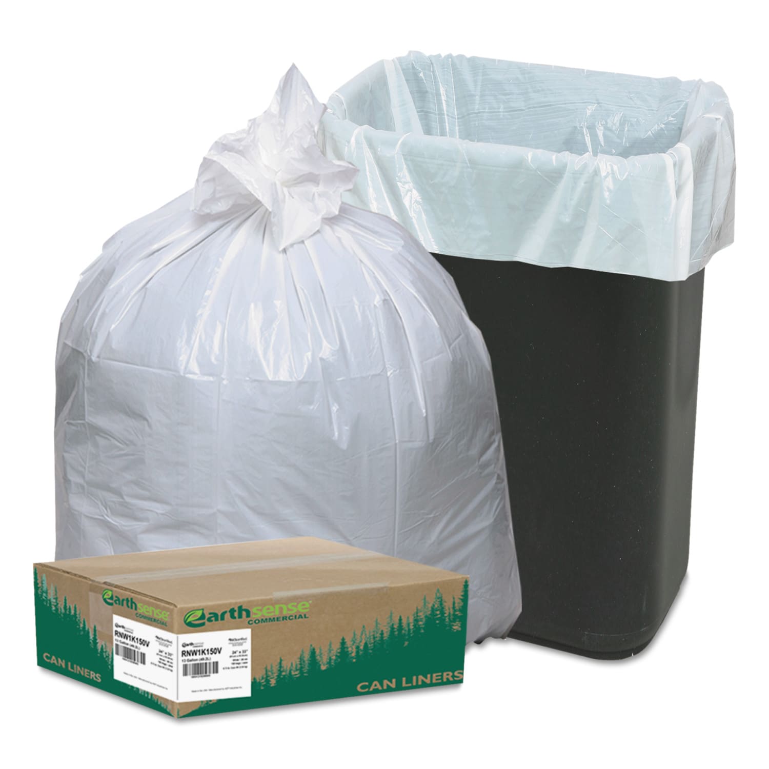 Draw 'n Tie 30-Gallons Black Plastic Can Drawstring Trash Bag (200