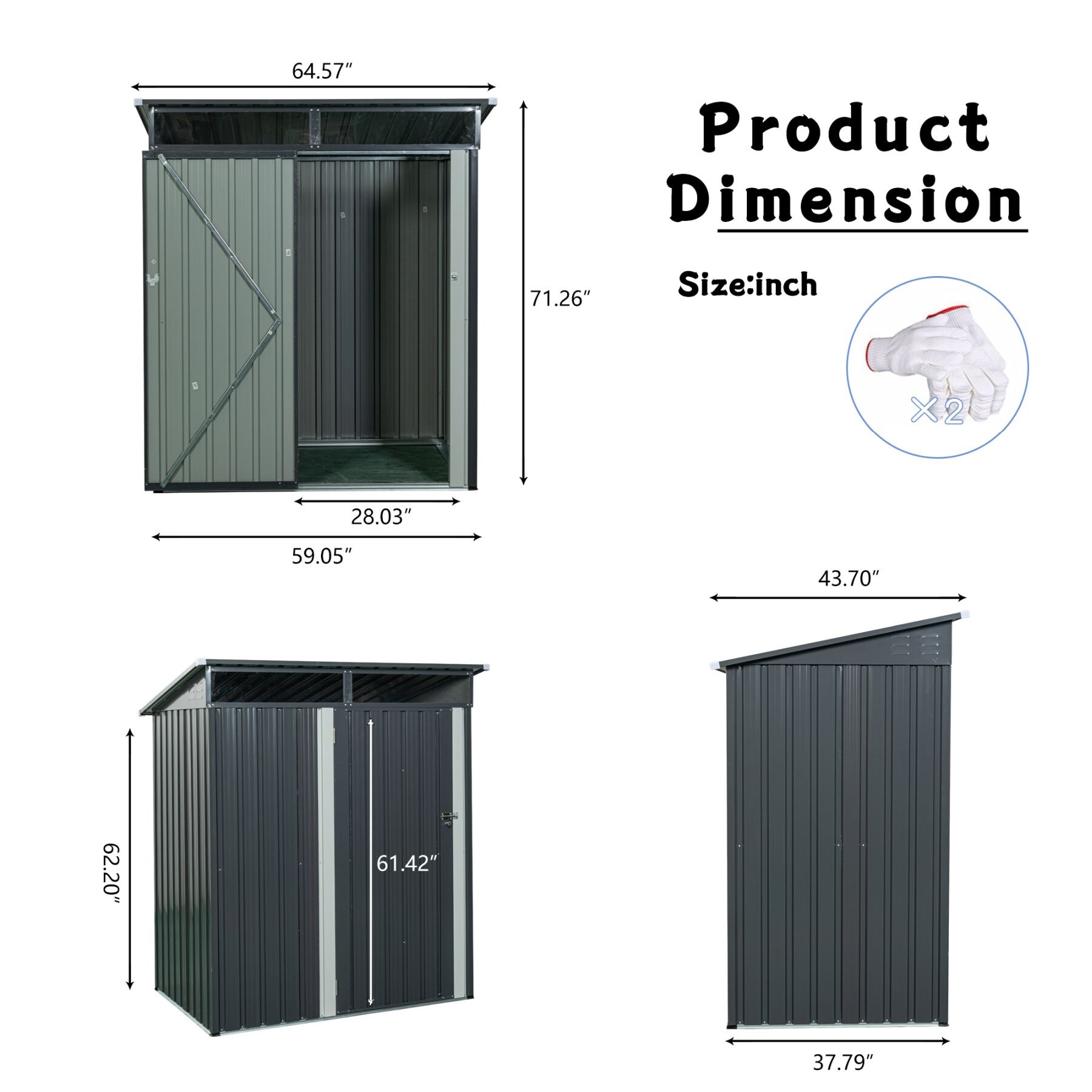 Blisstyle COCNY4Q0IR Metal-Storage-Buildings-Sheds - View #9