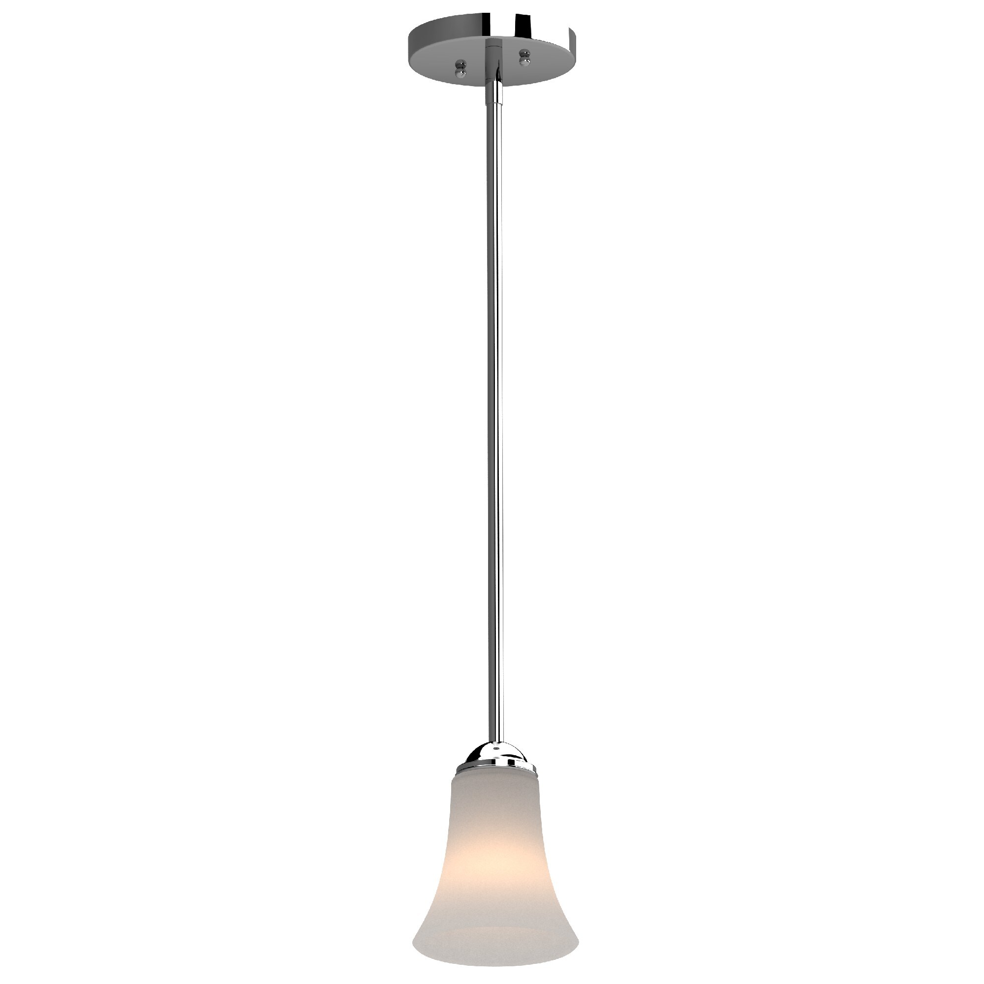 Volume Lighting Alesia Polished Nickel Traditional Frosted Glass Bell ...