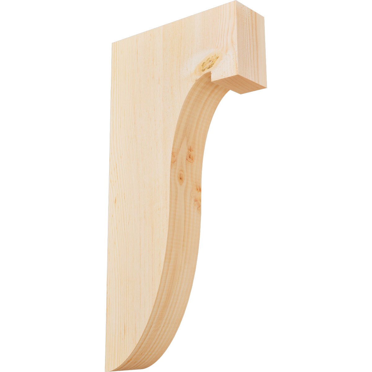 Ekena Millwork COR04X12X24DEL00SDF 3.5-in x 12-in x 24-in Del Monte Unfinished Douglas Fir Wood Paintable/Stainable Corbel