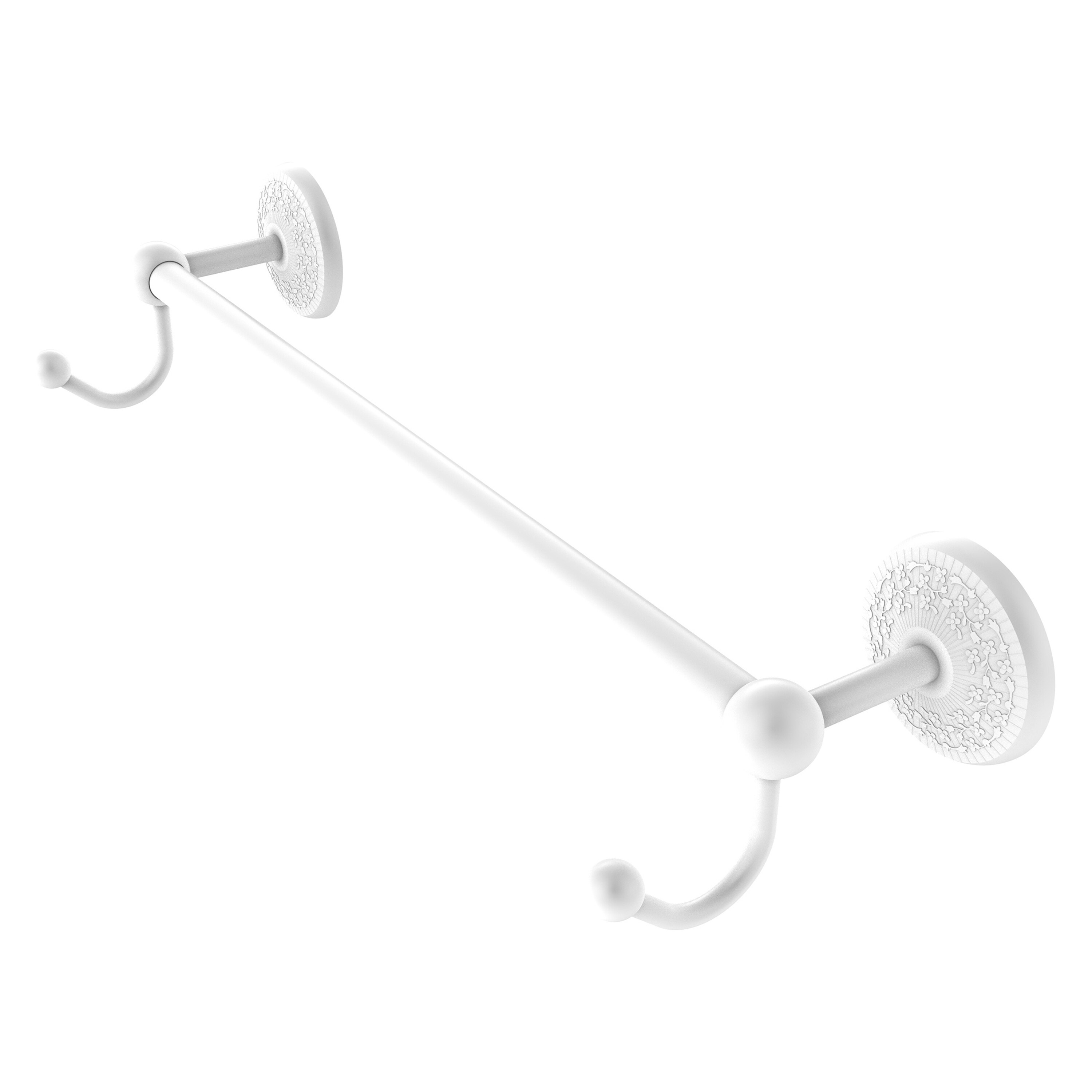 Allied Brass PMC-41-24-HK-WHM Prestige Monte Carlo 24-in Matte White Wall mount Single Towel Bar