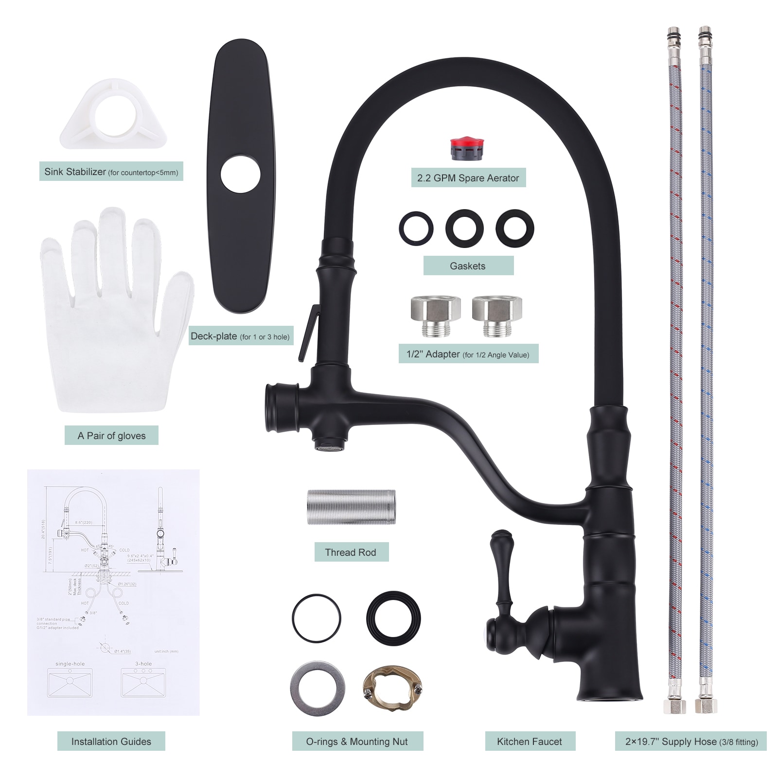 WOWOW 2312200B-LW Kitchen-Faucets - View #7