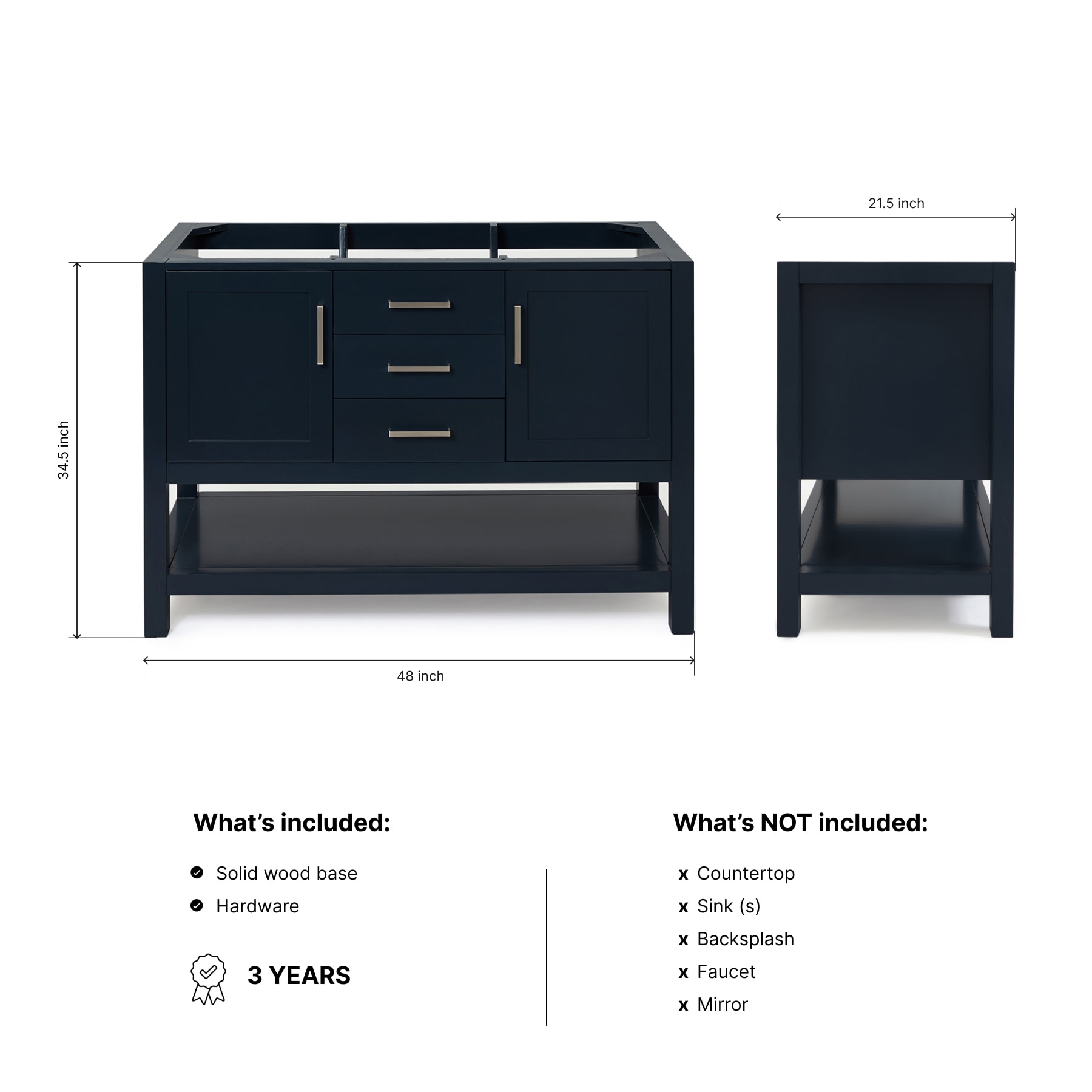 ARIEL R048S-BC-MNB vanities - View #2