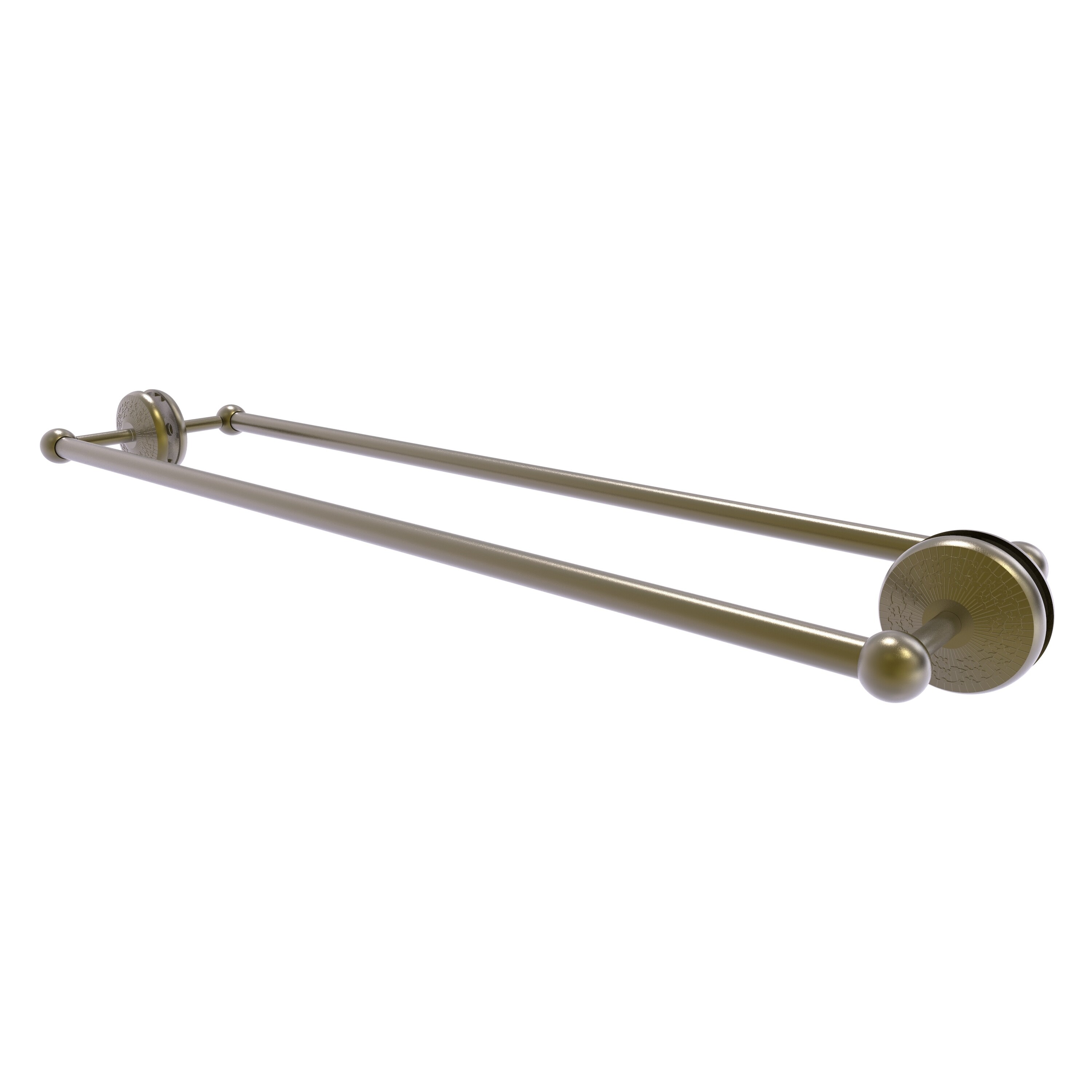 Allied Brass MC-41-BB-30-ABR Monte Carlo 30-in double Antique Brass Wall mount Double Towel Bar