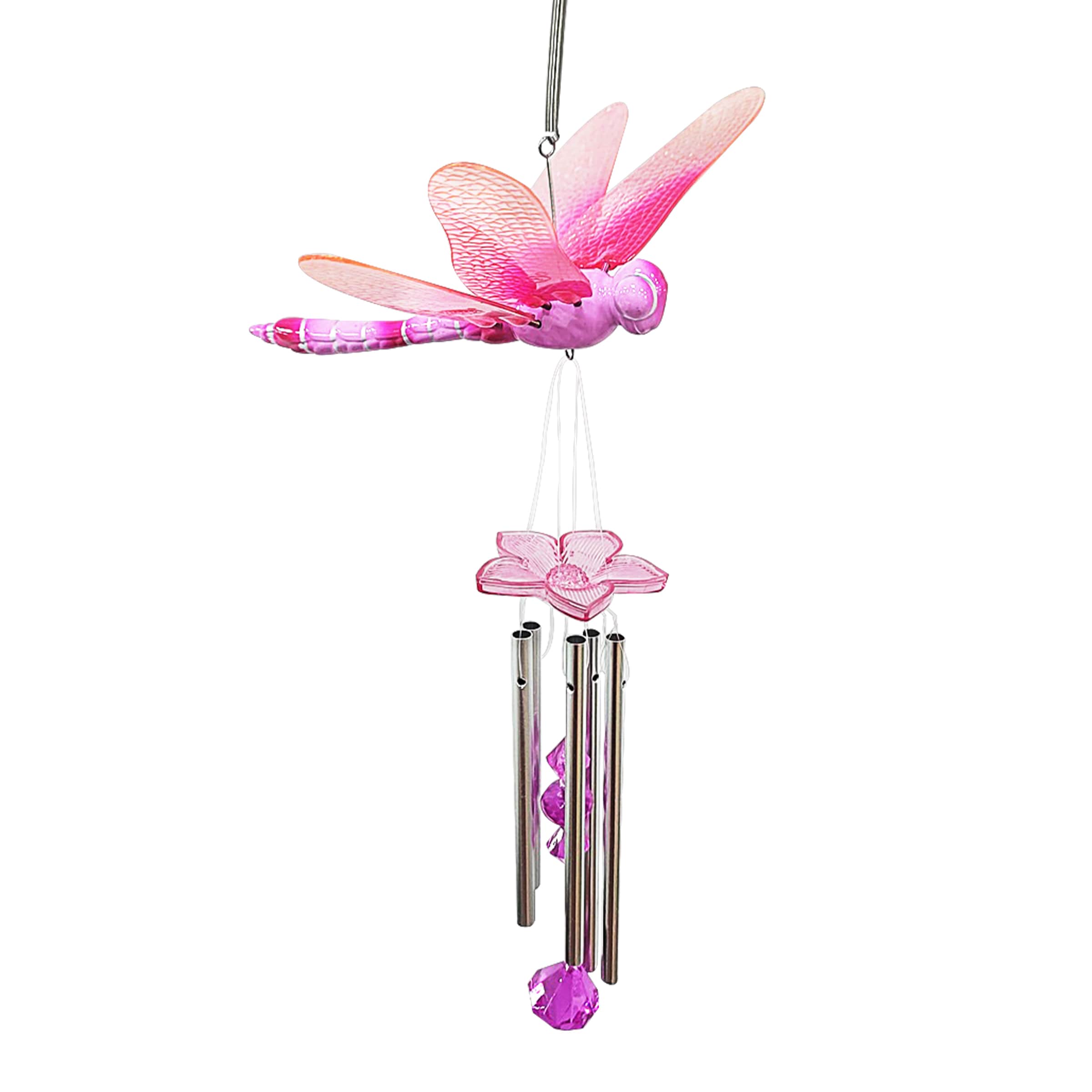 Exhart 40512-L 17.99-in Pink Metal Wind Chime
