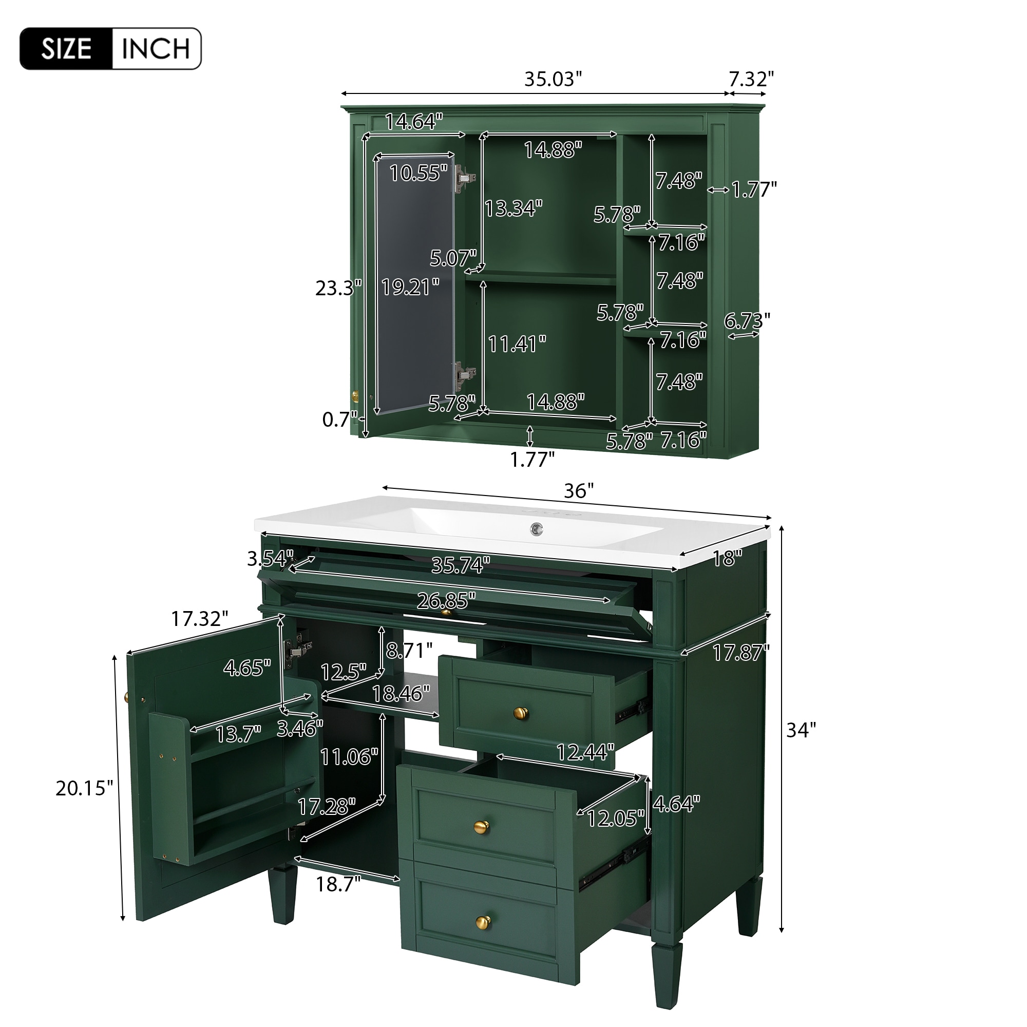 ModernLuxe L3P-N710S236006F Bath-Vanity-Combo - View #5