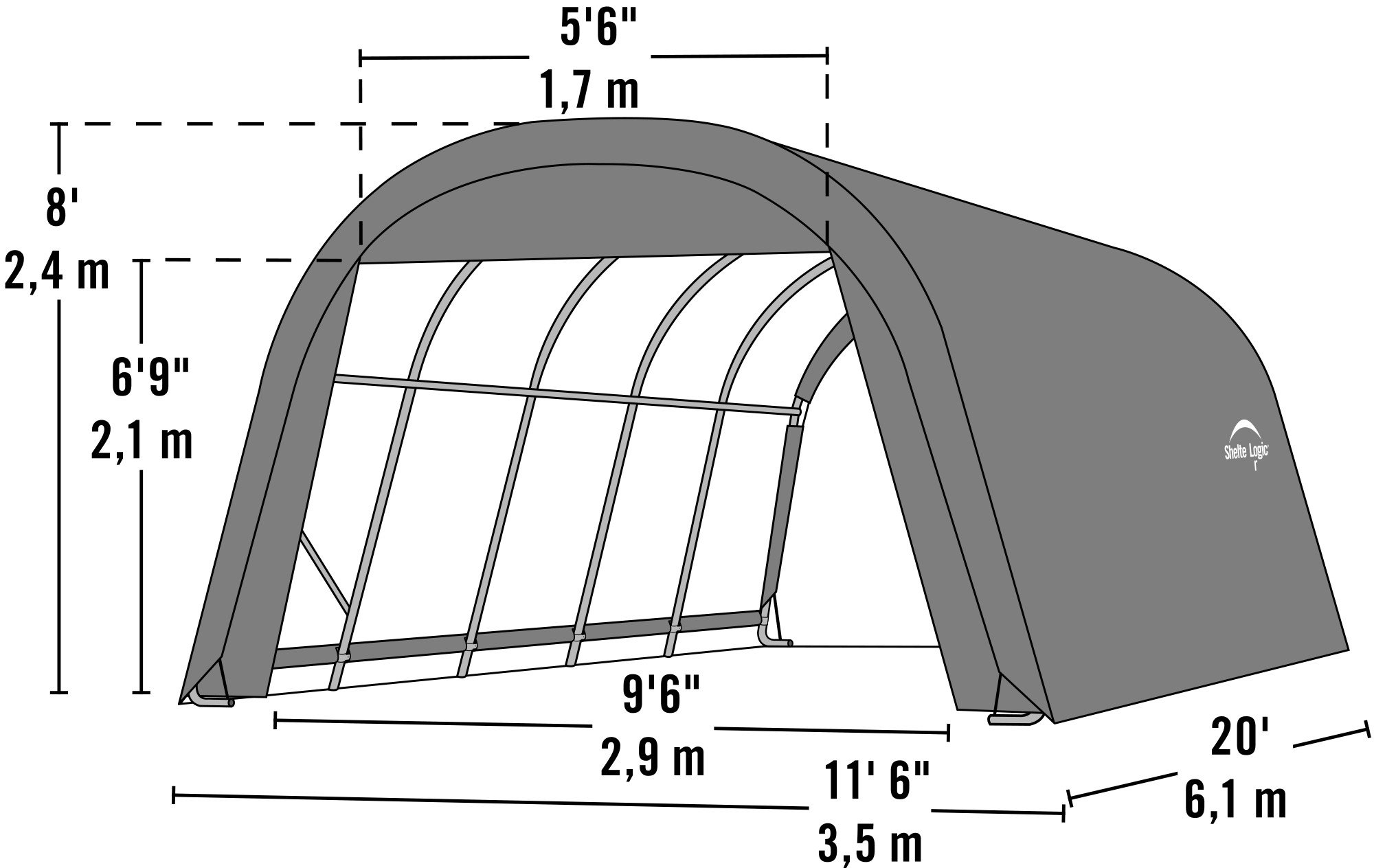 ShelterLogic 71342 Carport-Covers - View #3