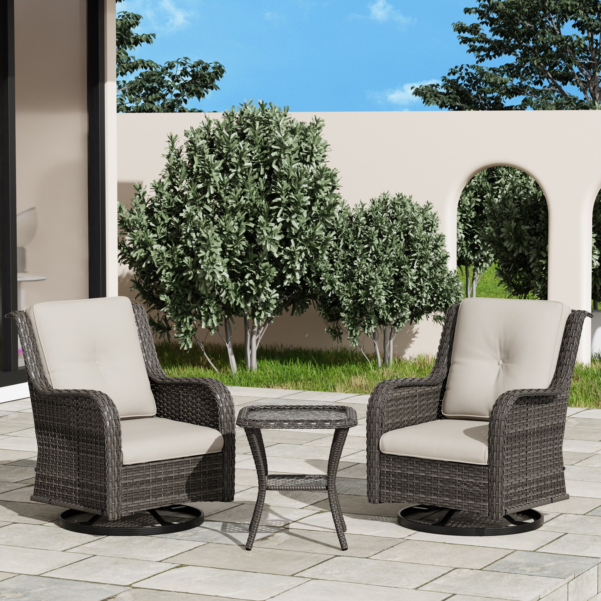Gardenbee HGL-M01-BGE Patio-Conversation-Sets - View #9
