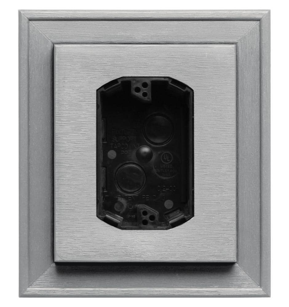 Builders Edge 130110010030 7-in x 8-in Paintable Vinyl Electrical Mounting Block