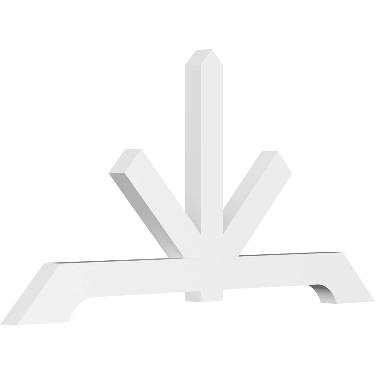Ekena Millwork GBP096X48X0406VAN00 Vanguard White PVC Gable bracket
