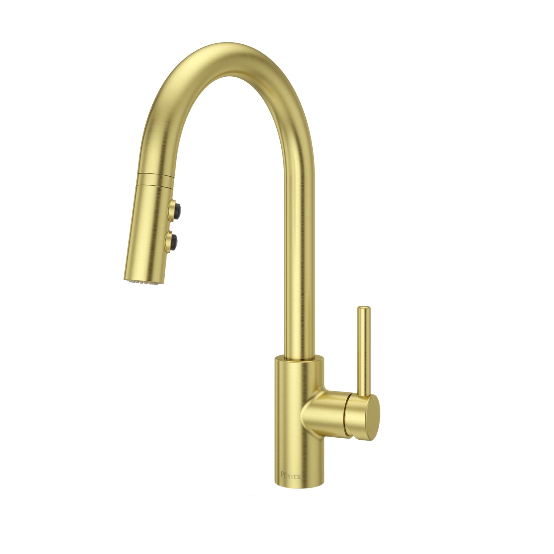 Pfister LG529-SABG Stellen Brushed Gold Single Handle Deck-mount Pull-down Kitchen Faucet with Sprayer ( Deck Plate Included )