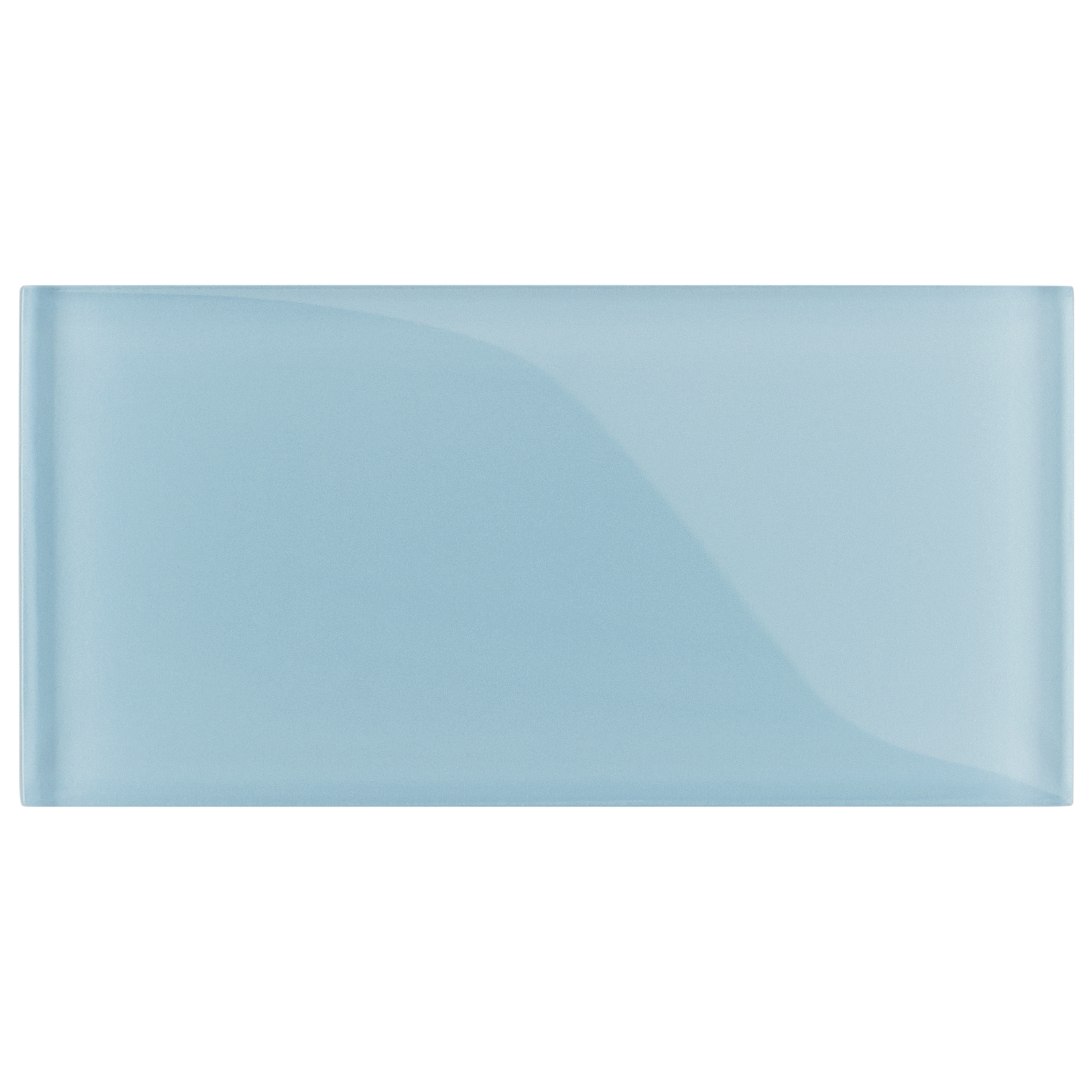 Artmore Tile EXT3RD102531 Lumin Blue Gray 3 in. x 6 in. Polished Glass Subway Wall Tile Sample