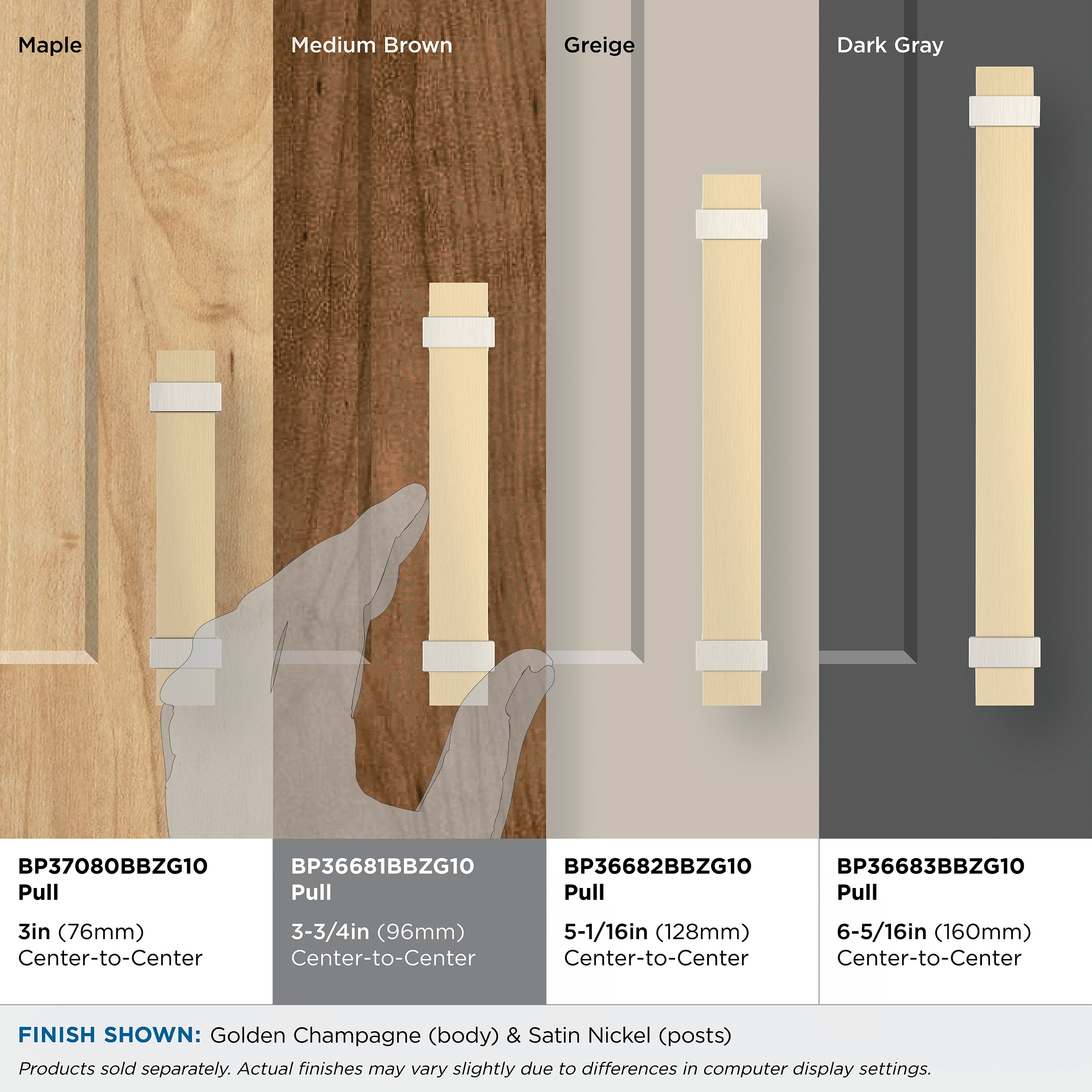 Amerock BP36681BBZG10 Cabinet-Pulls - View #6