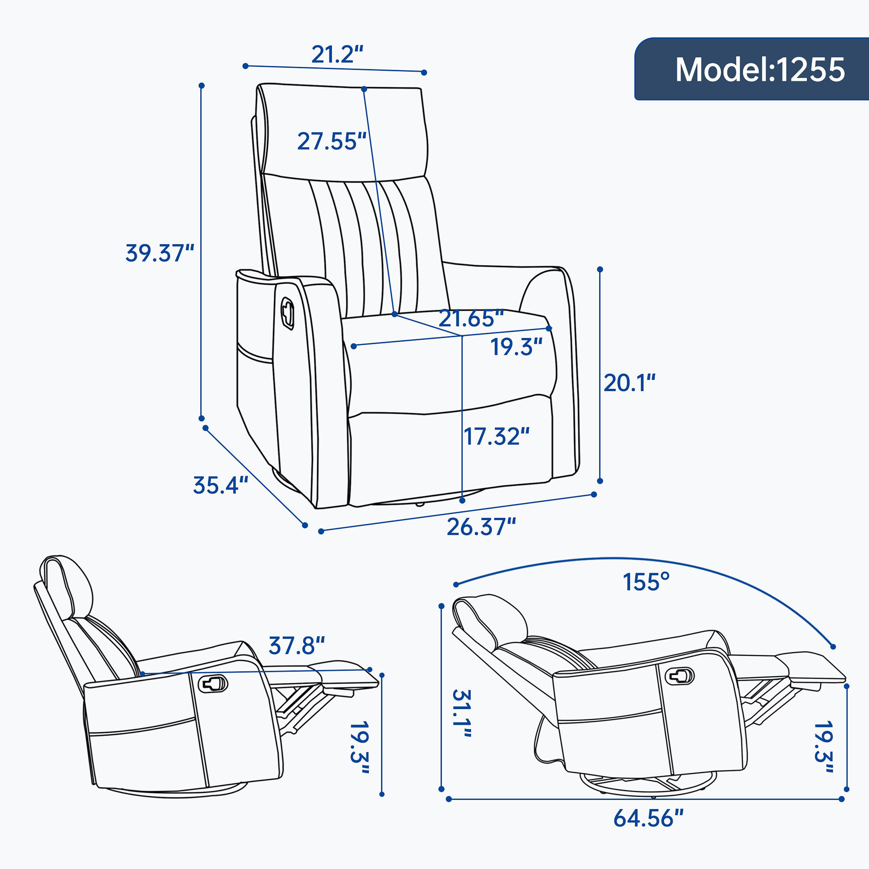 Sumyeg EZ-WF6008 recliners - View #6
