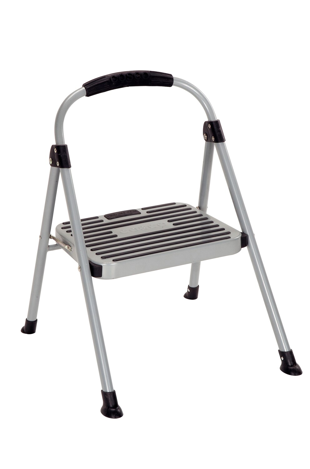 Silver and White 200-Pound Capacity Steel and Aluminum 1-Step Basics Step Stool 