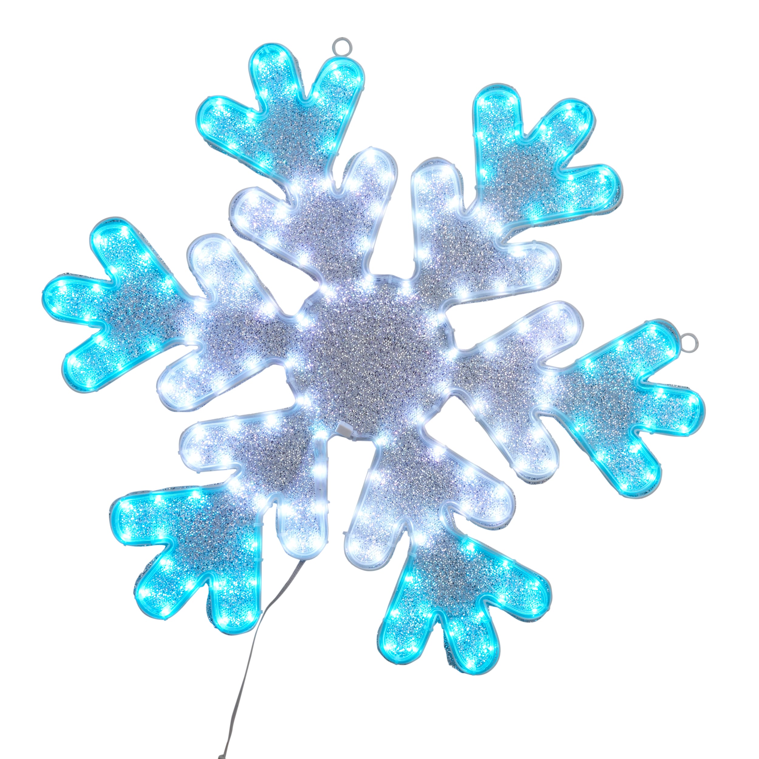 30 Glitter Felt Snowflake Spray: Blue [189170] 