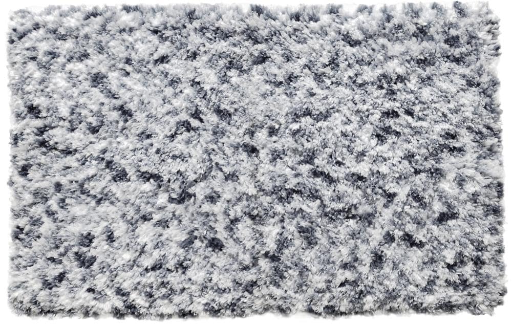 Olivia Gray Irvine striped ombre chenille bath rug 32-in x 20-in Grey  Microfiber Bath Rug in the Bathroom Rugs & Mats department at