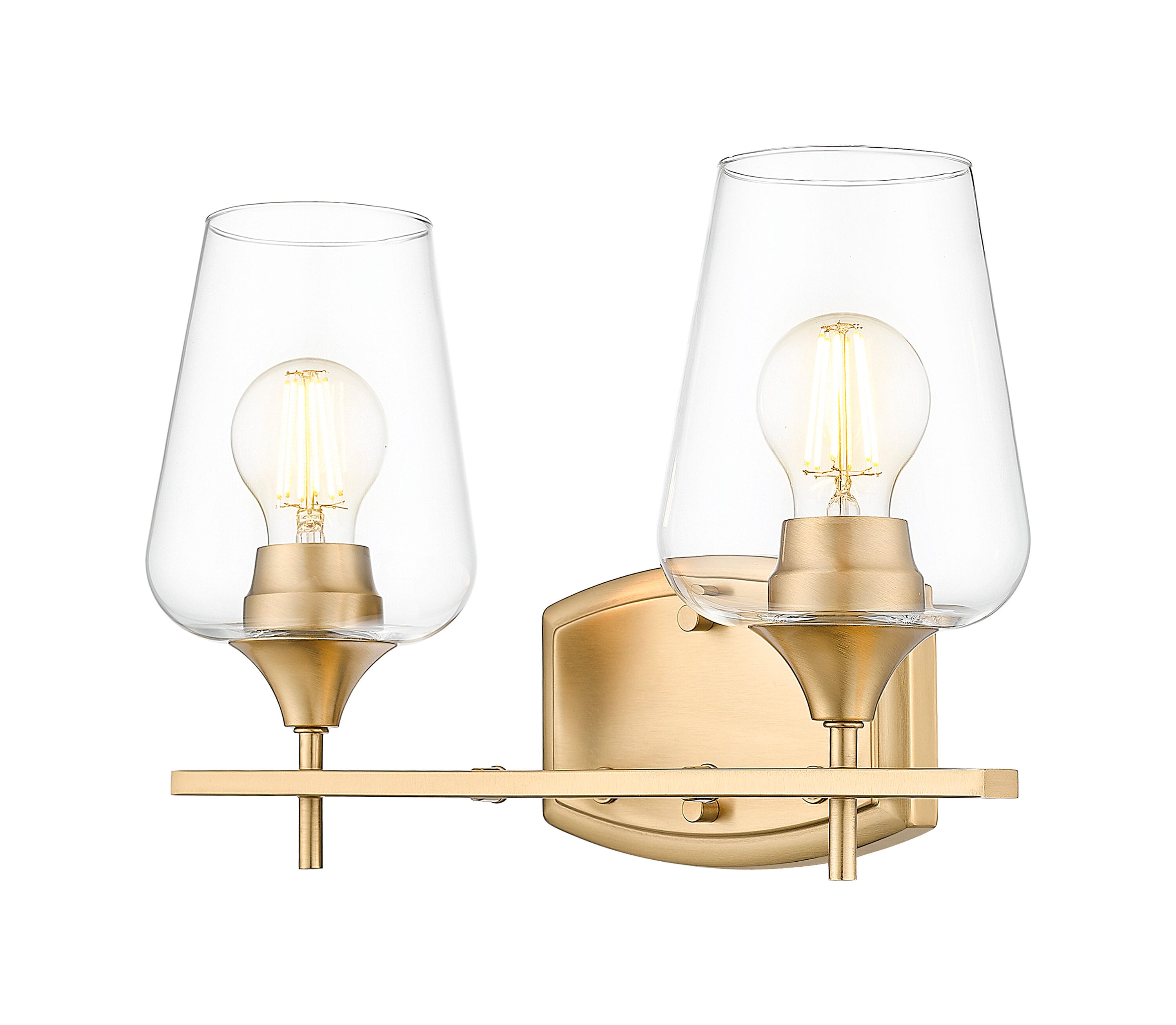 Z-Lite - Joliet 15-in 2 Light Brass Modern/contemporary Bathroom Vanity light
