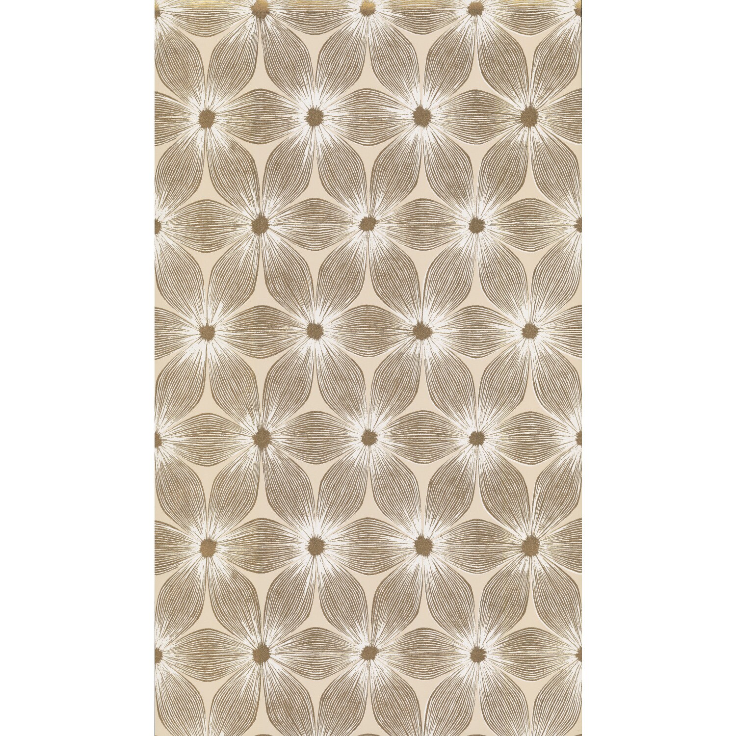 York Wallcoverings CI2304 57.8-Sq. Feet Neutral Non-woven Floral Unpasted Wallpaper