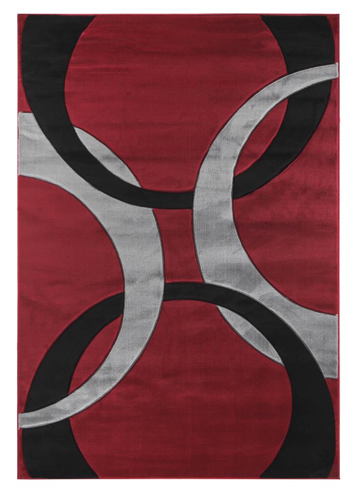 Mda Rugs Badalona 5 X 8 Red Black Indoor Geometric Area Rug At Lowes.com