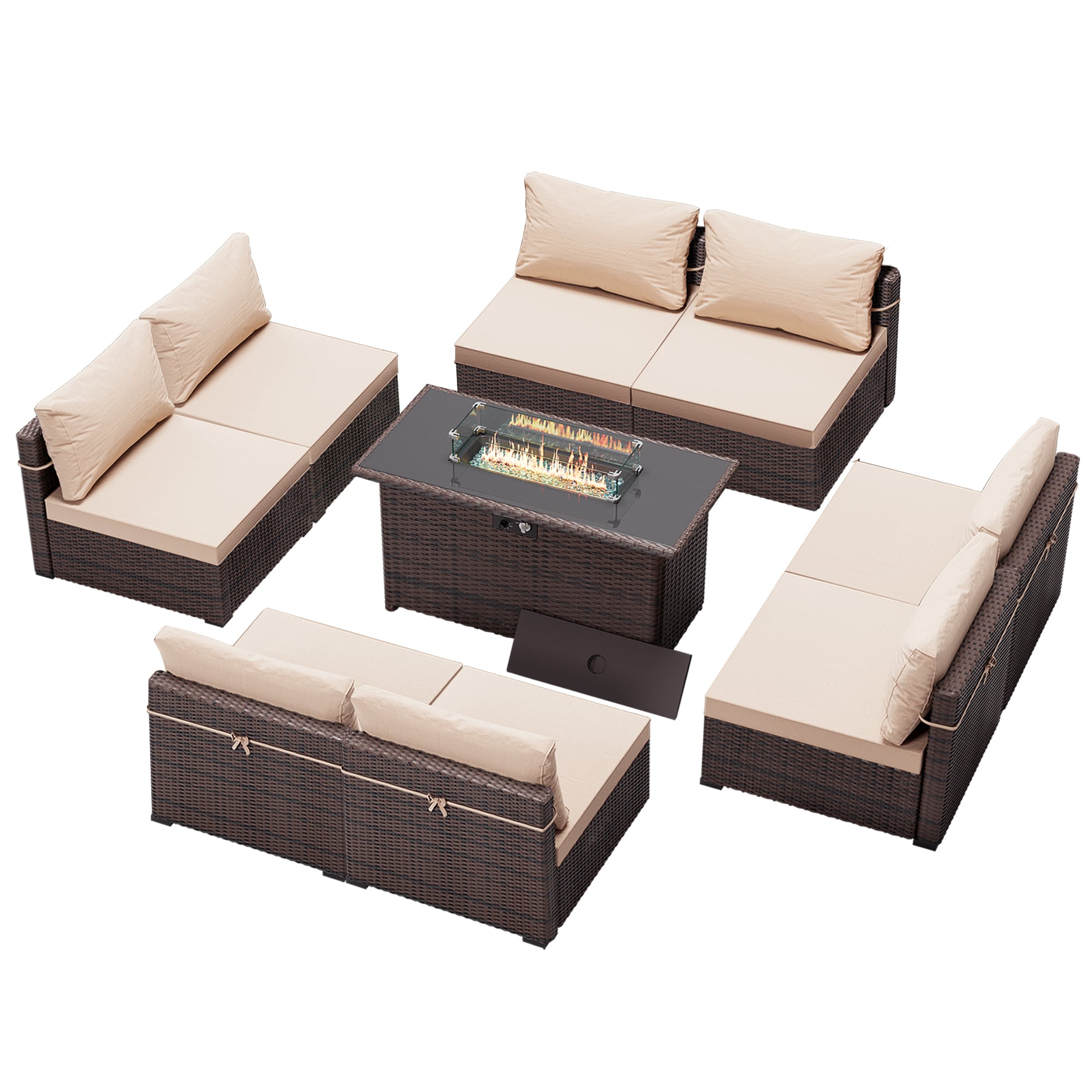 Patio Watcher TBSF-4C43BR-BE Patio-Conversation-Sets - View #2