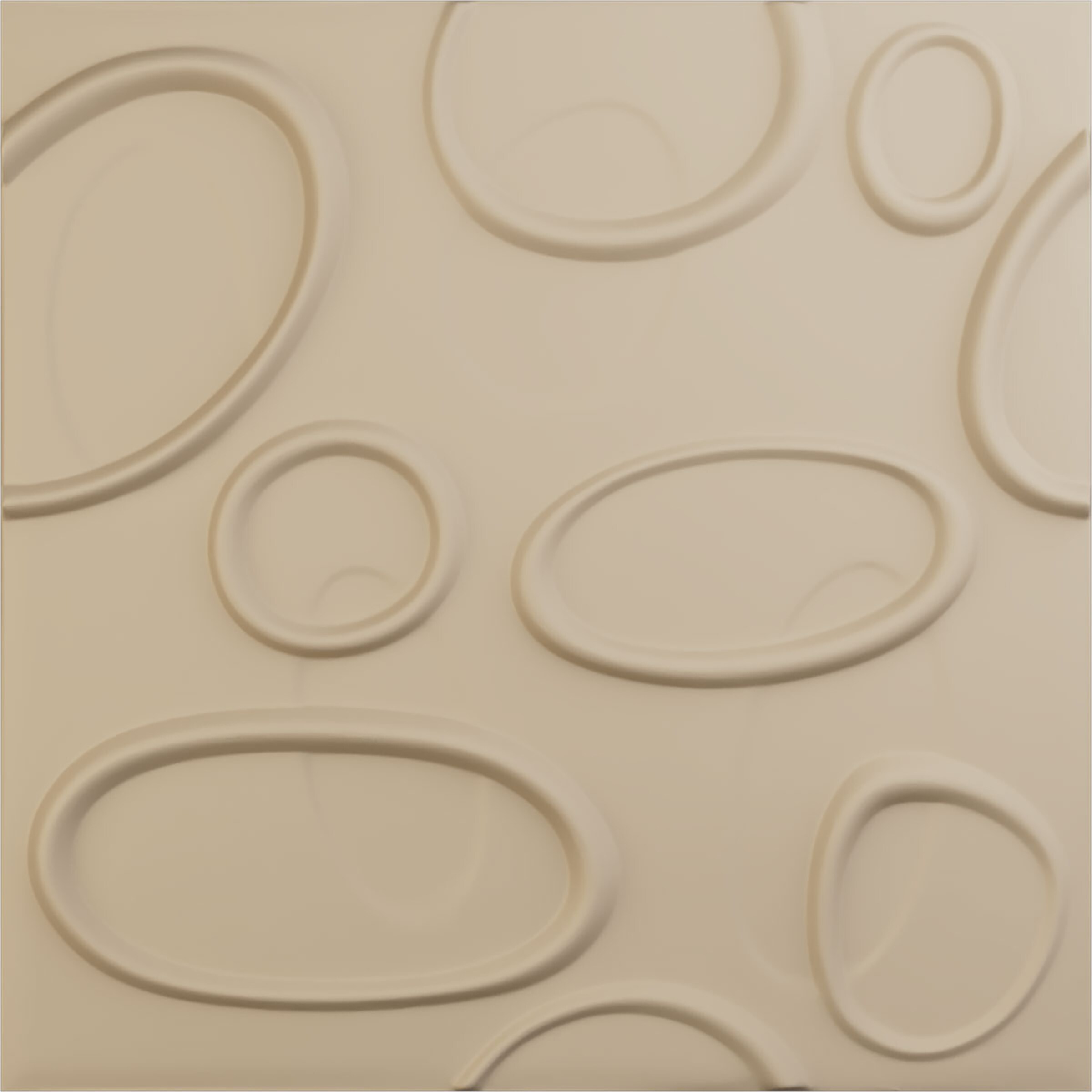 Ekena Millwork WP20X20FEGBE 19-5/8-in x 19-5/8-in Embossed Paintable/Stainable Brown/Tan PVC Abstract Wall Panel ( 2.67-sq ft )
