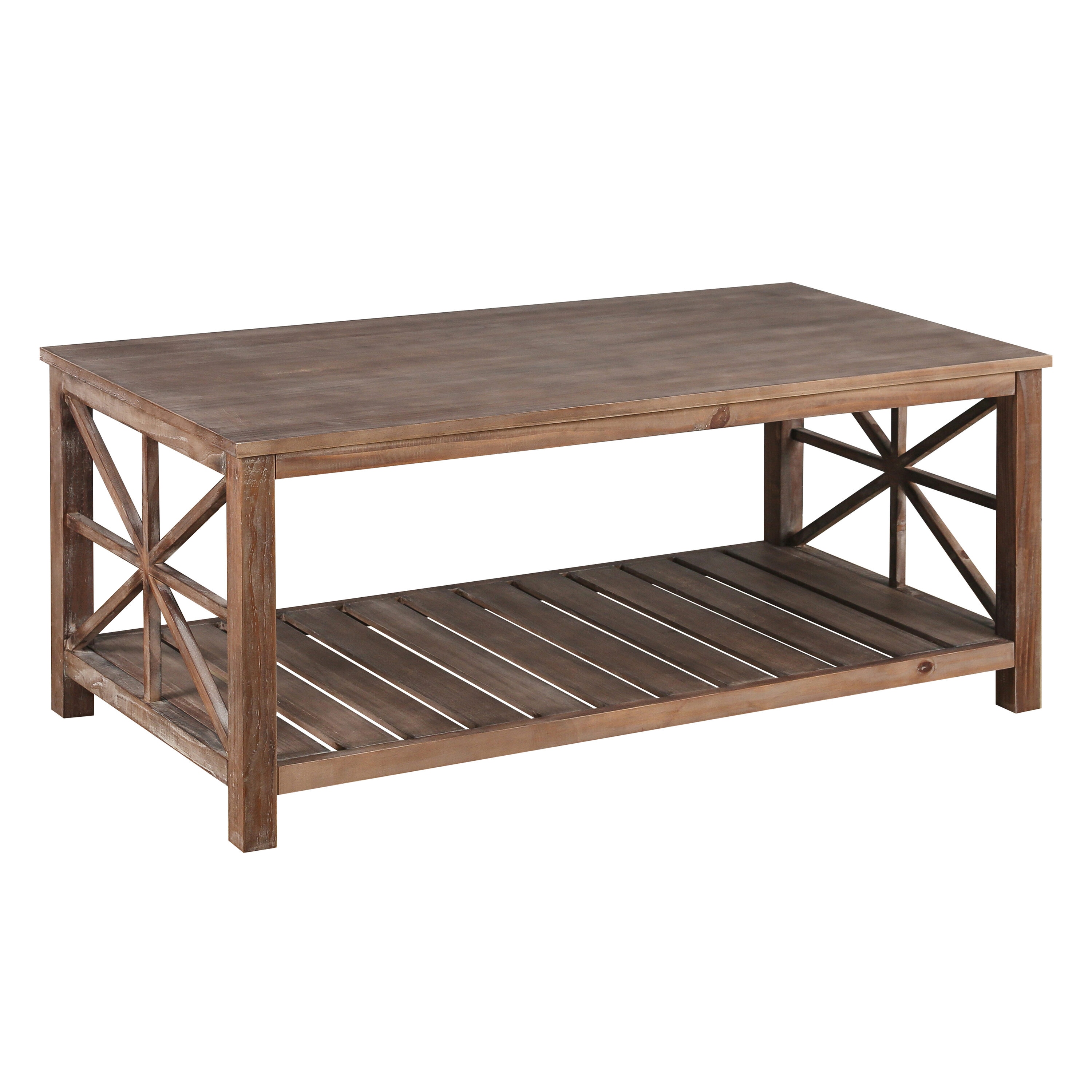 Bayfeve BF-162747-IN Rectangle Living Room Center Table Wood Wood Modern Coffee Table with Storage
