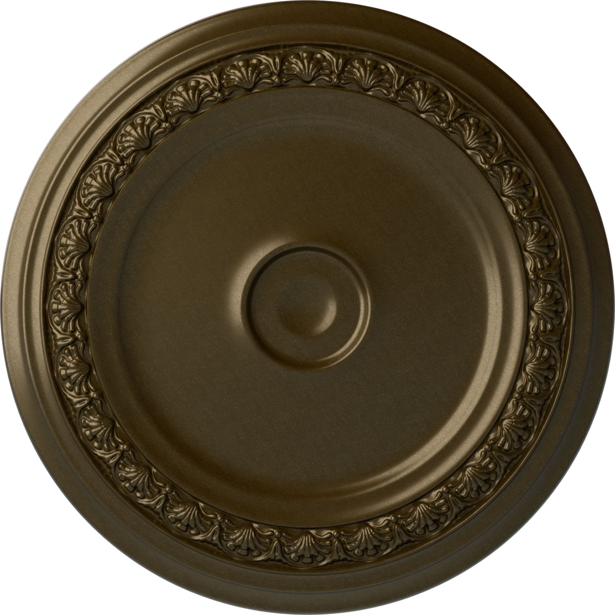 Ekena Millwork CM31CABRS Carlsbad 31.125-in W x 31.125-in L Painted Brass Polyurethane Whole Ceiling Medallion