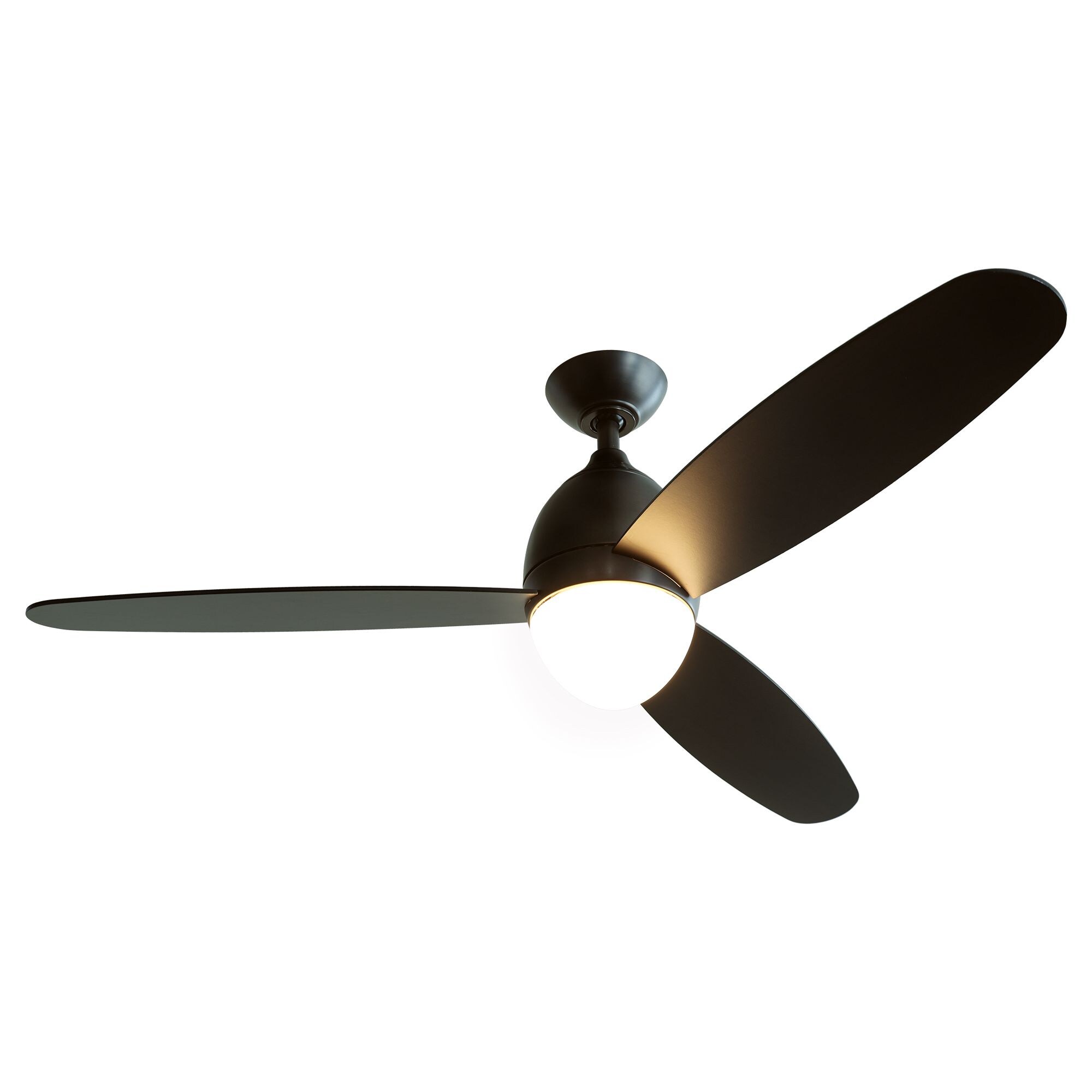 Parrot Uncle 52-in Black Integrated LED Indoor Ceiling Fan with Light ...