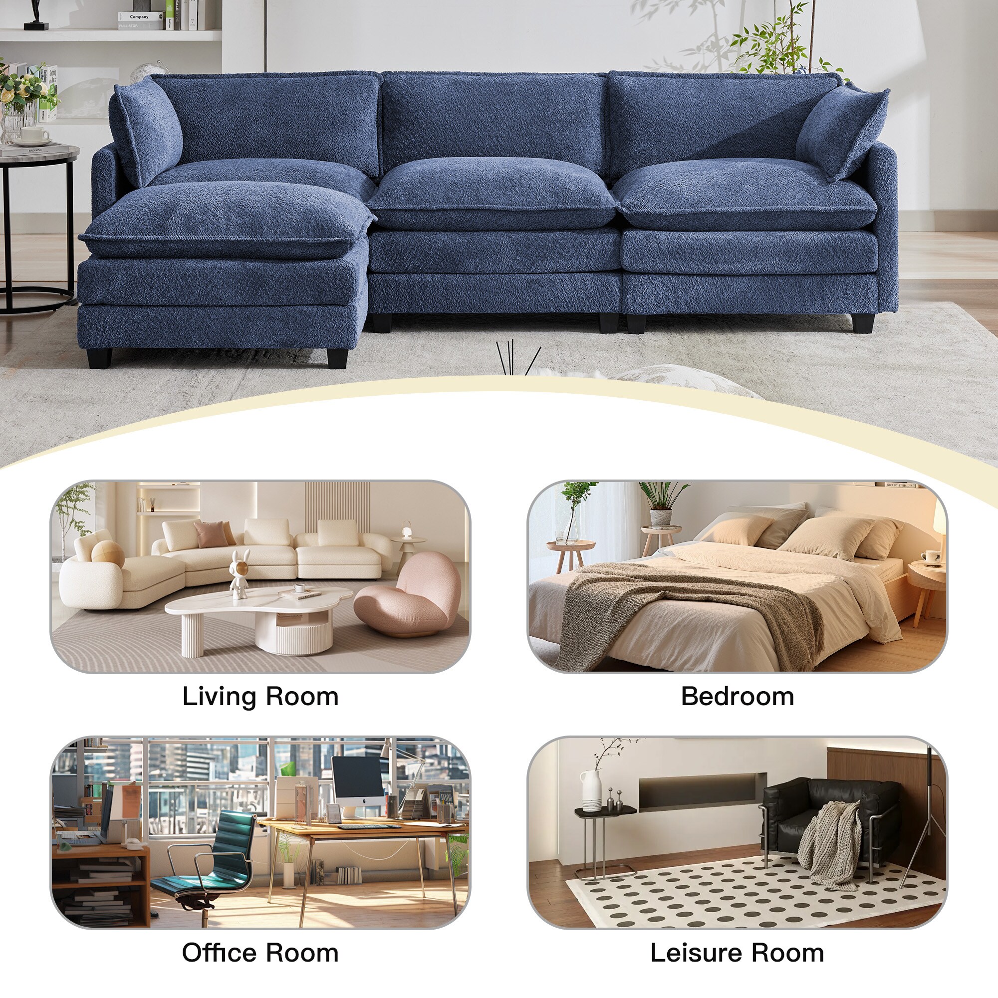 JEAREY GQSF-3-BU Sofas-Loveseats - View #5