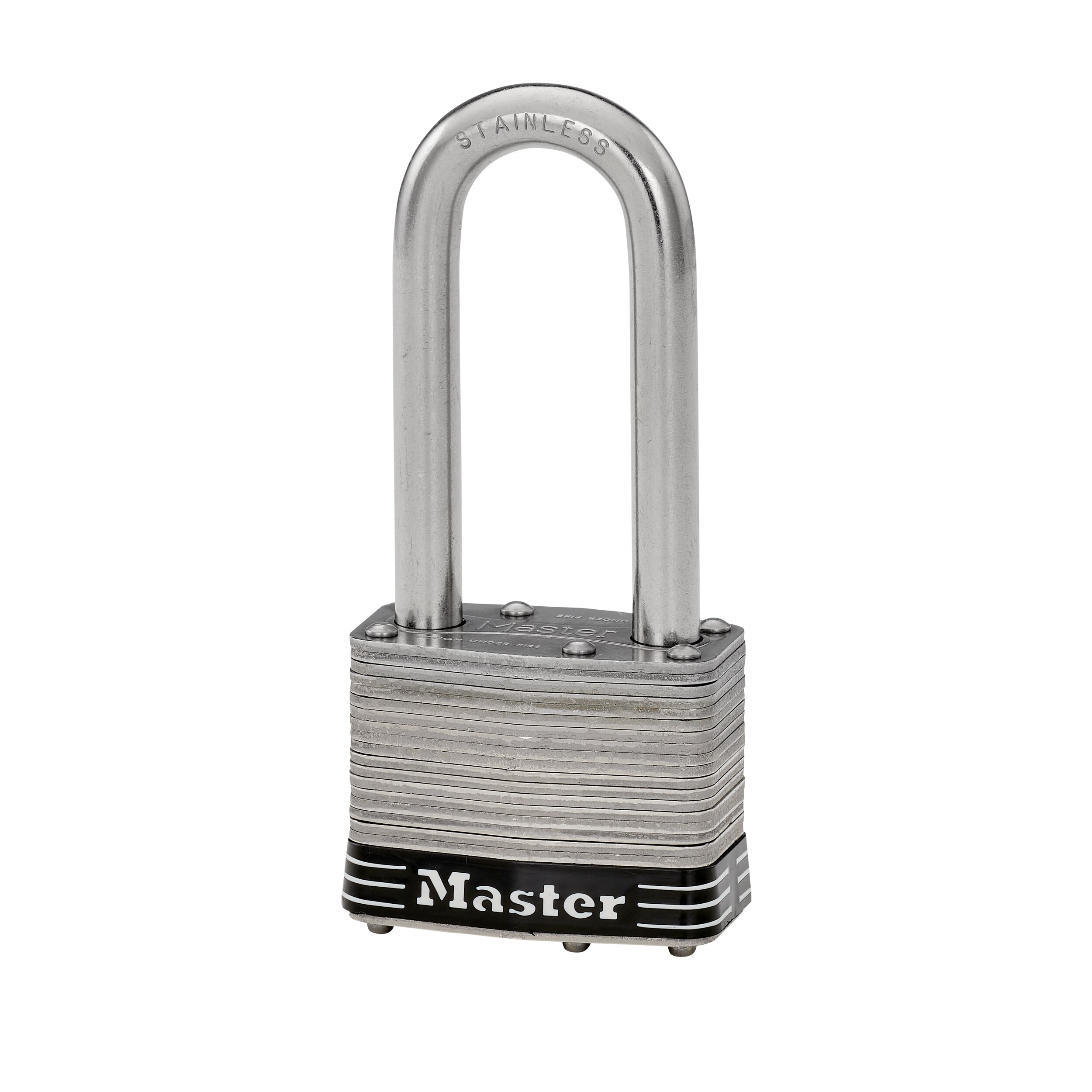 Double Locking  Laminated Steel  Padlock Master Lock  1-3/4 in 