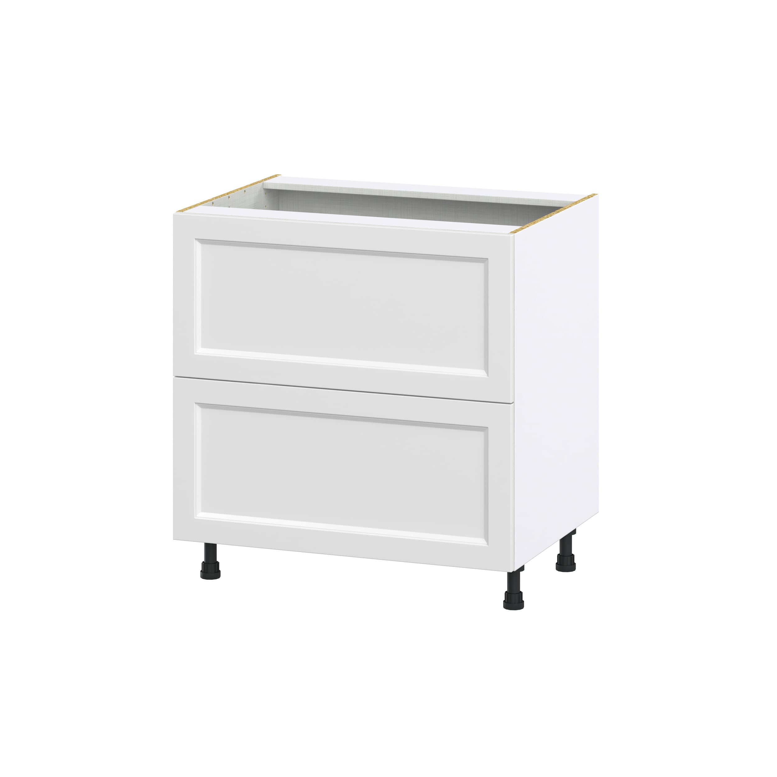 Hugo&Borg Riviera 15-in W x 34.5-in H x 24-in D Bright White 2-Drawers Base Fully Assembled Cabinet (Recessed Panel Shaker Style)
