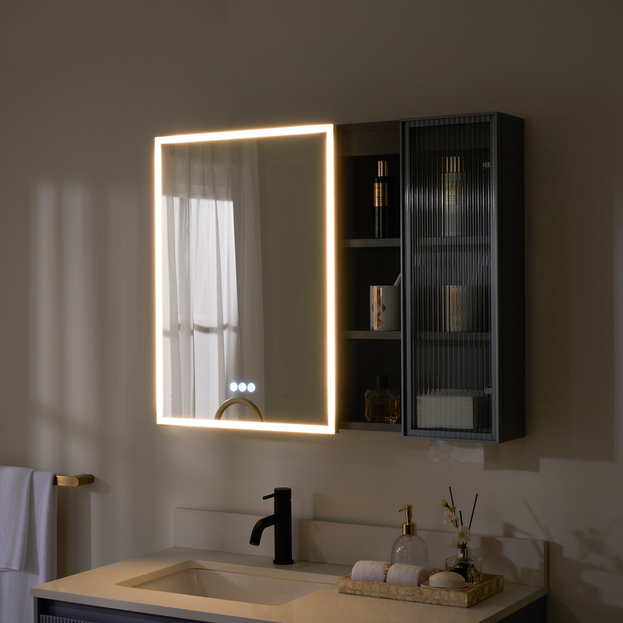 Forclover ALF-FL36GY Bathroom-Medicine-Cabinets - View #2