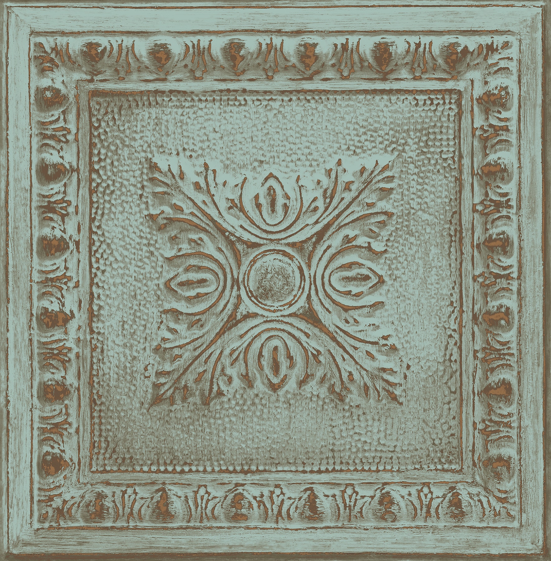 A-Street Prints 2922-24032 Trilogy 56.4-Sq. Feet Turquoise Non-woven Abstract Unpasted Wallpaper