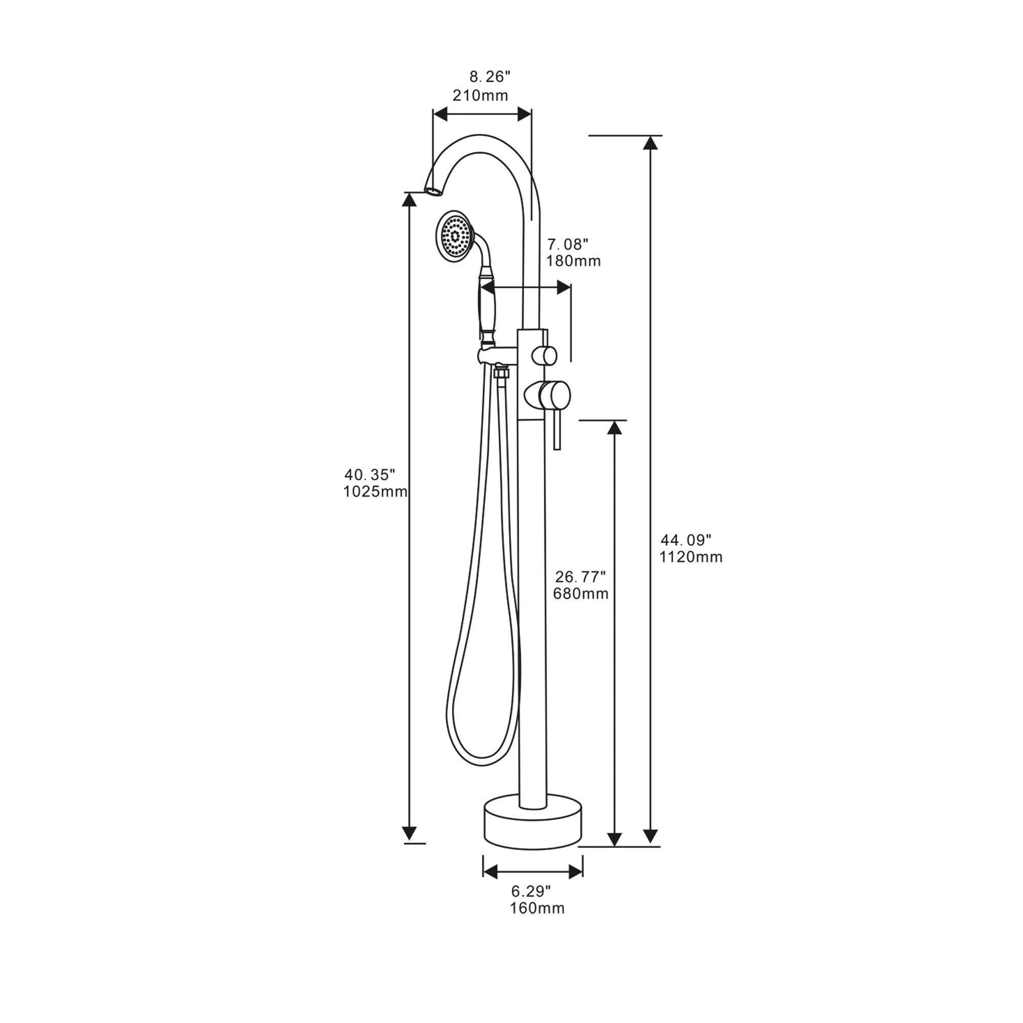 Kahomvis TC-QPW6-9094 Roman-Tub-Faucets - View #5