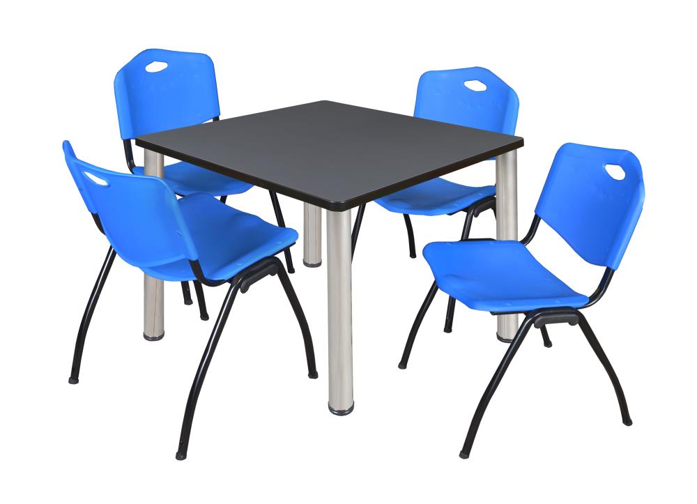 Regency TB3636GYBPCM47BE Breakroom Gray 4-Person Training Table (36-in W x 29-in H)