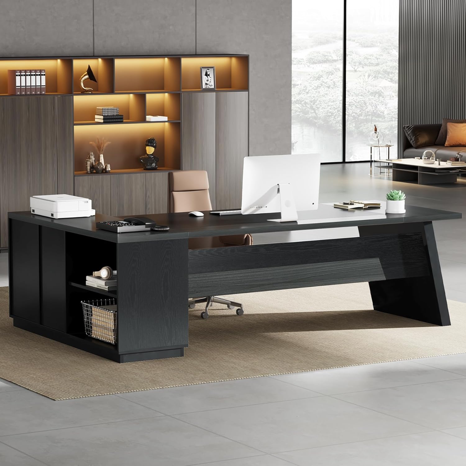Tribesigns LWFD-HL0212 Office Conference Table Multiple colors/finishes 1 -Person Conference table ( 78.74-in W x 29.53-in H )