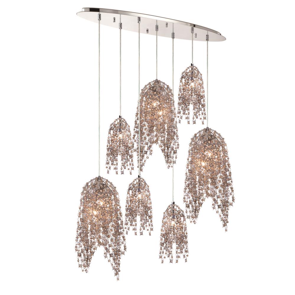 Eurofase 31618-014 Danza 10-Light Chrome TransitionalChandelier